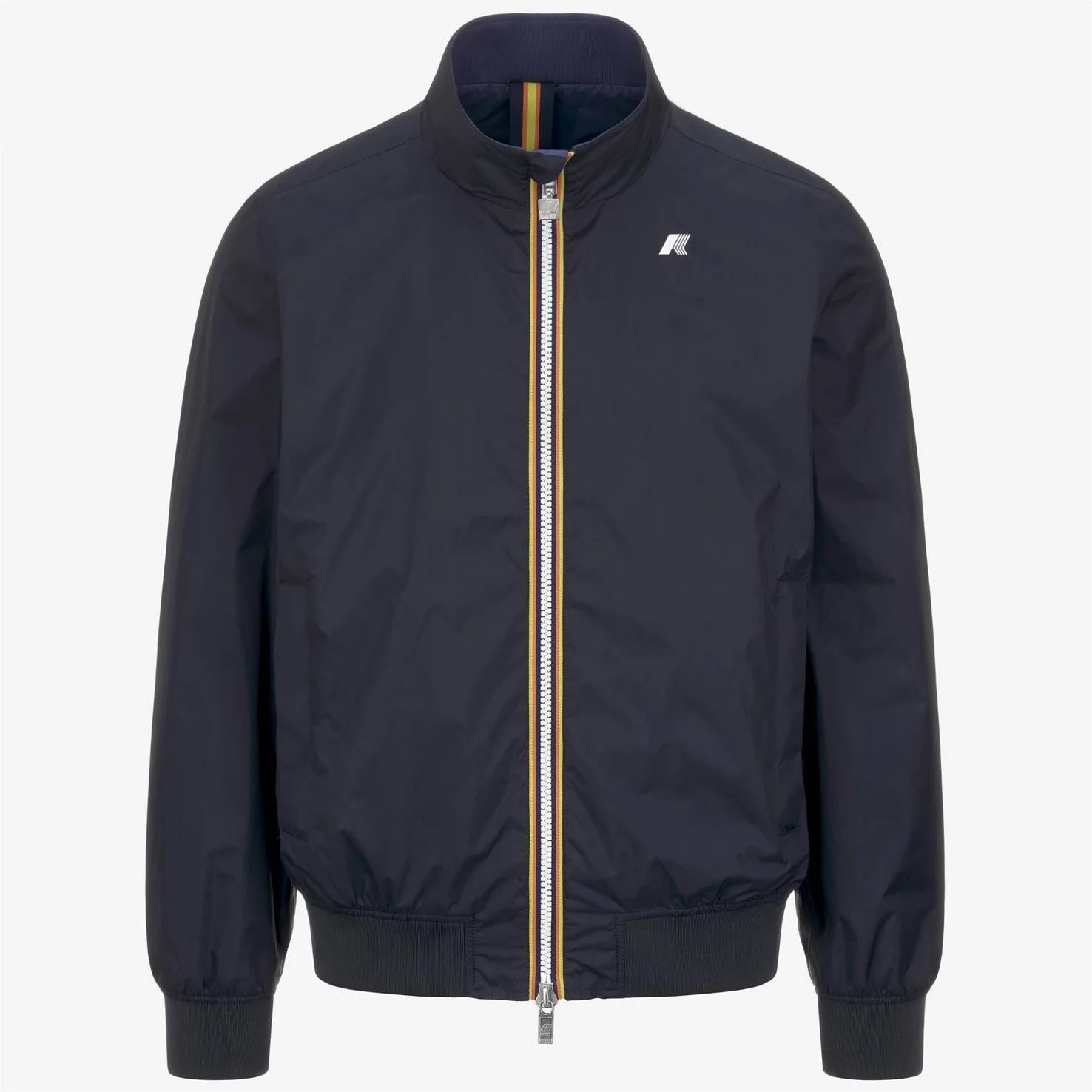 Bomber corto reversibile da uomo blu scuro per condizioni meteorologiche variabili K6123PW B0S K-WAY