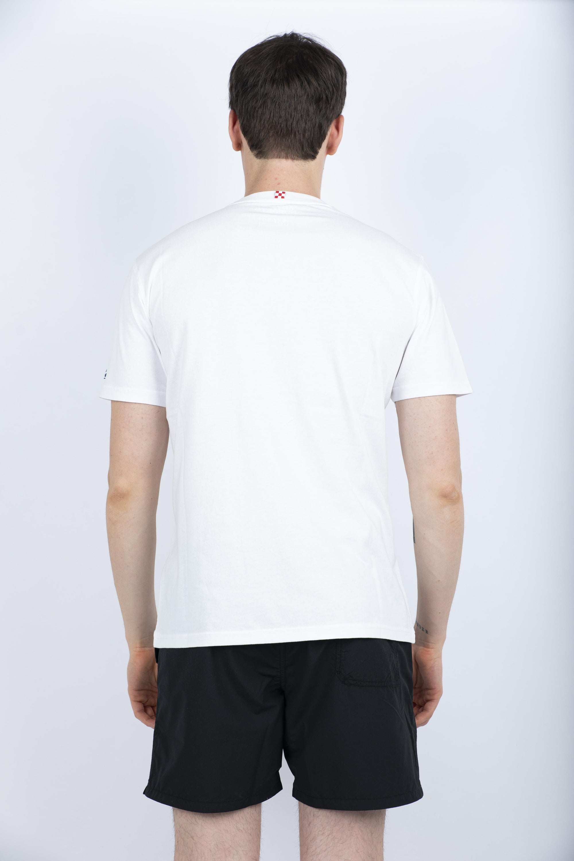 T-shirt Man in cotone con ricamo Special Edition TSHM001 01167H MC2 SAINT BARTH