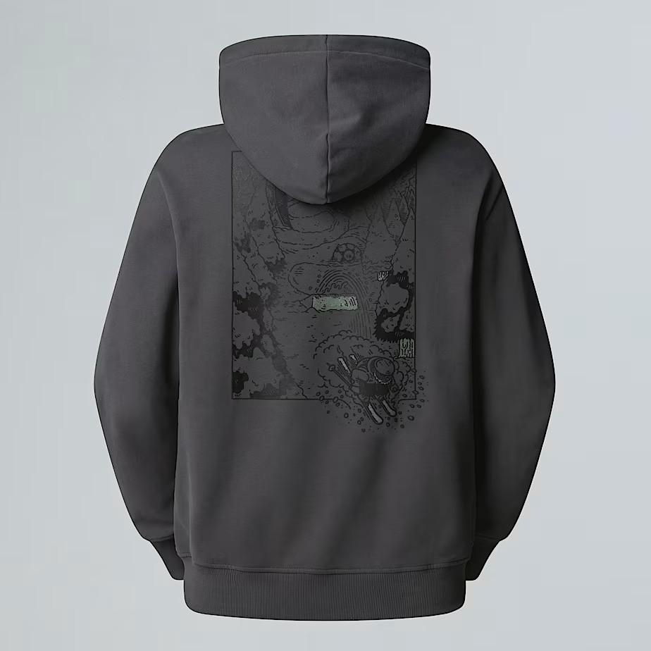 Felpa con cappuccio Powder Days Relaxed Graphic unisex NF0A8E4G 0C51 THE NORTH FACE