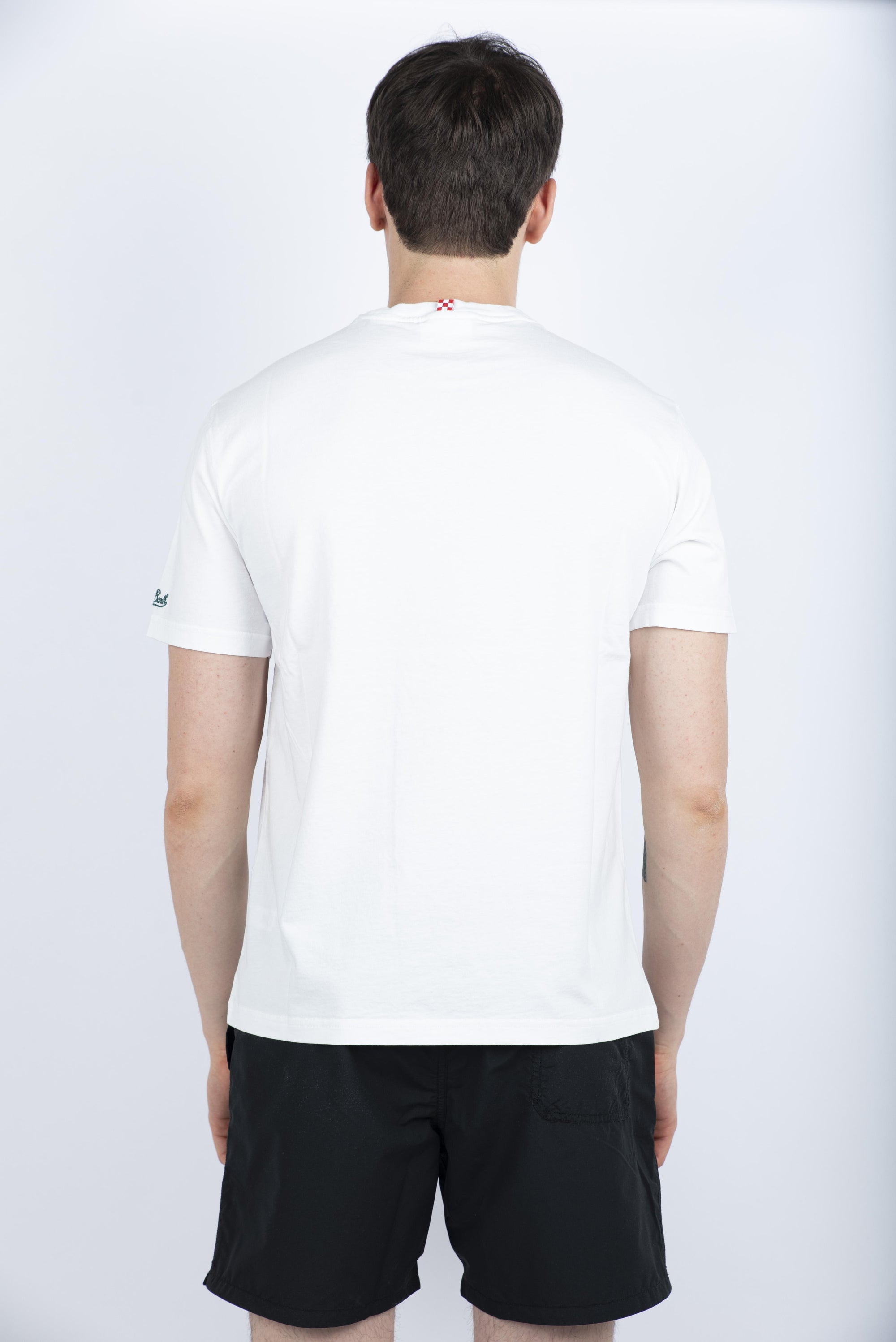 T-shirt Portofino in jersey di cotone Classic Fit con ricamo POT0001 02370H MC2 SAINT BARTH