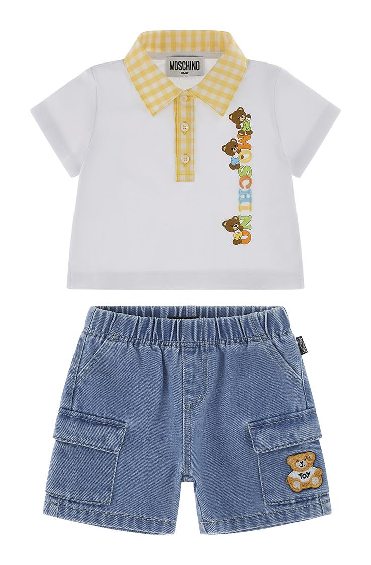 Set shorts Teddy Bear MUG01AL0E34 41041 MOSCHINO BABY