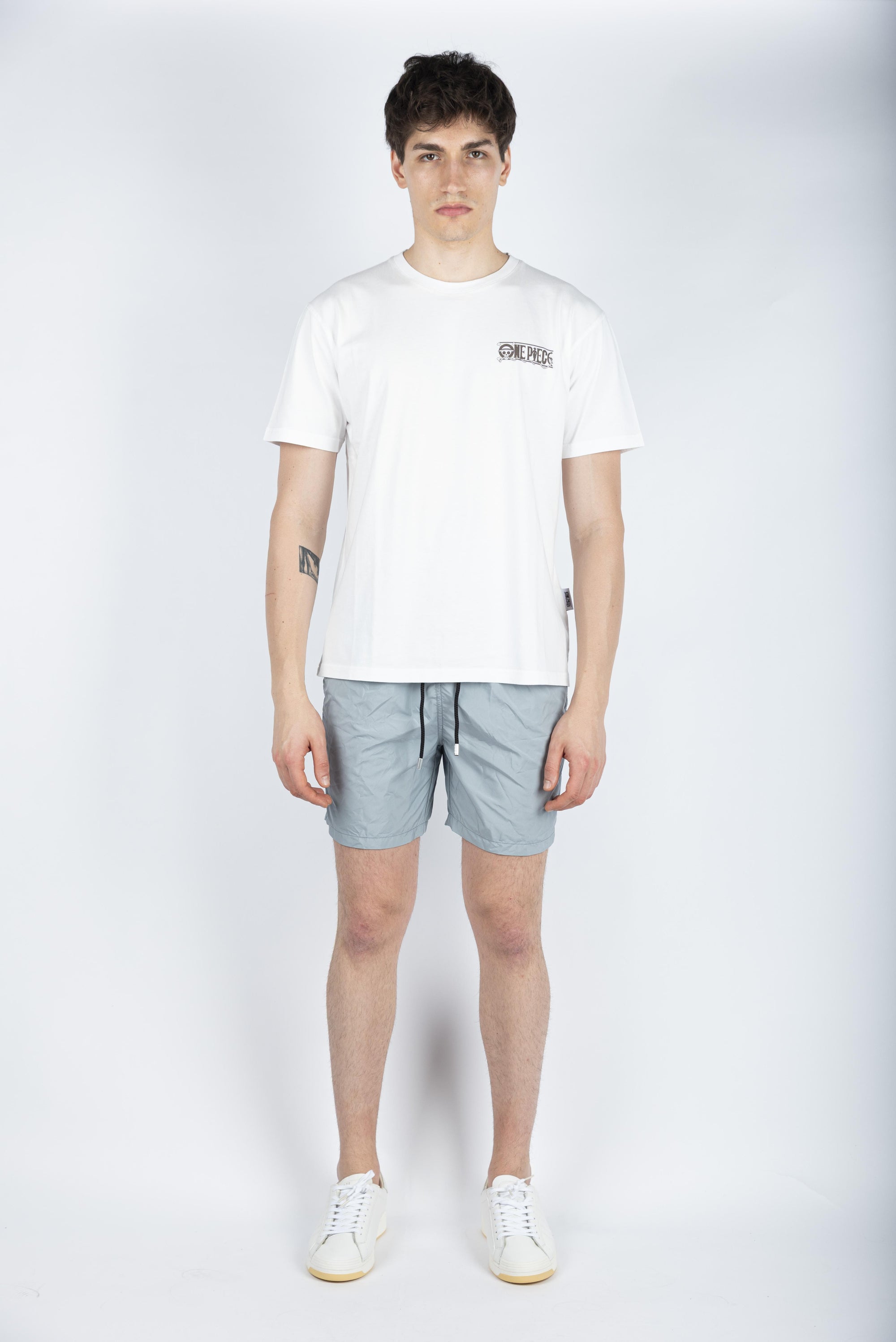 T-shirt in cotone con ricamo One Piece bianco Special Edition TSHM001 04481H MC2 SAINT BARTH
