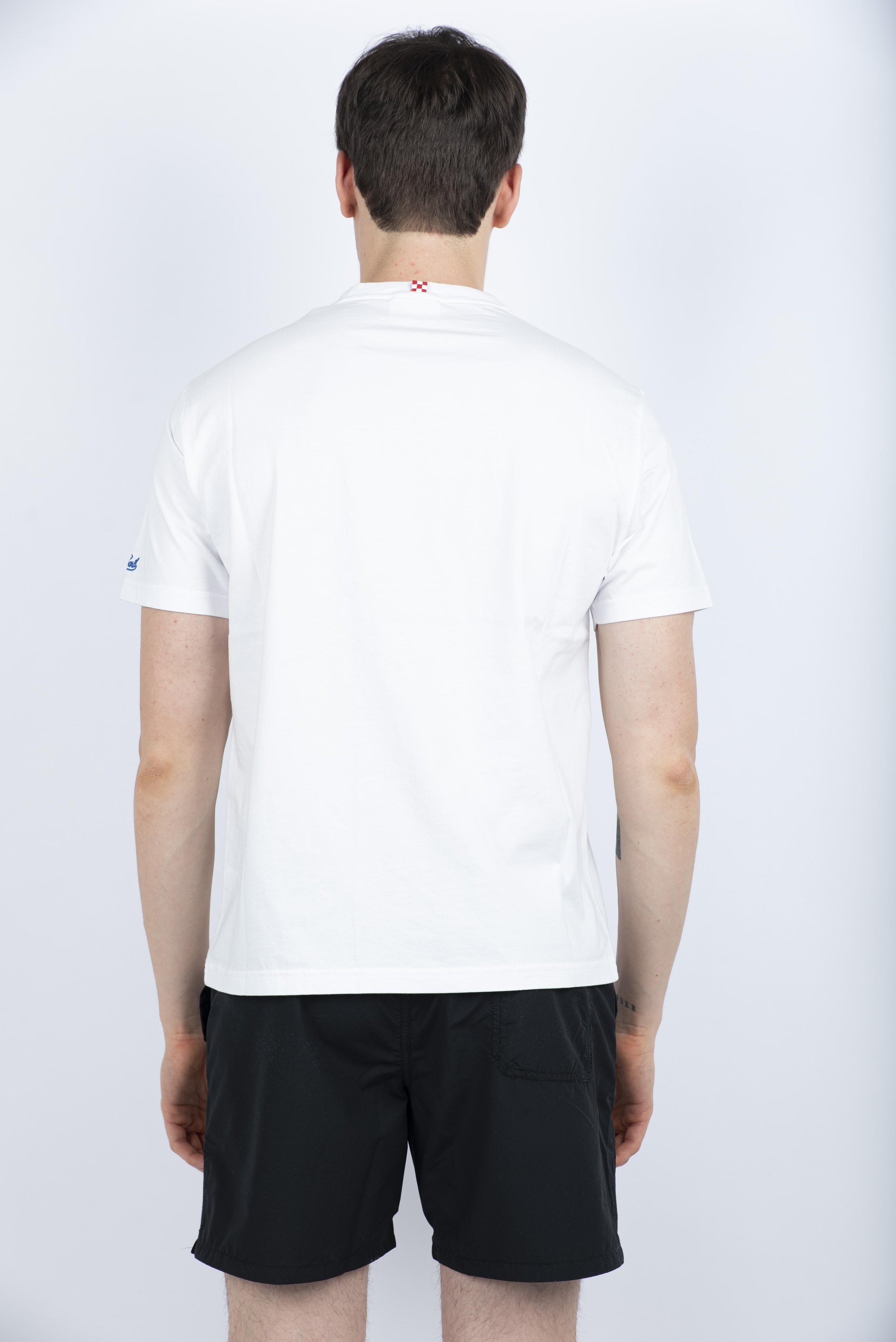 T-shirt Portofino in jersey di cotone Classic Fit con ricamo POT0001 01191H MC2 SAINT BARTH