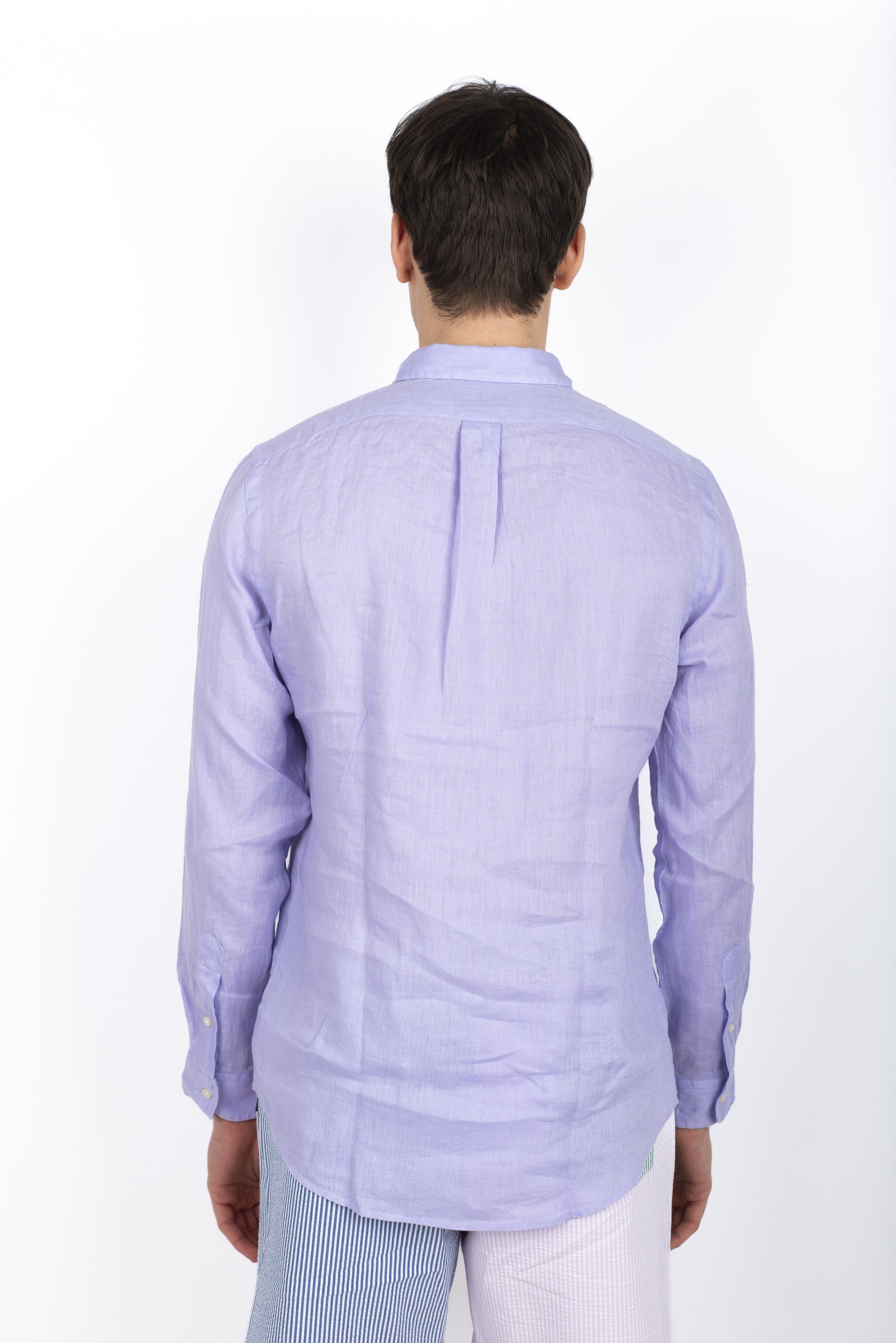 Camicia in lino Slim Fit lilla 710968915 010 POLO RALPH LAUREN