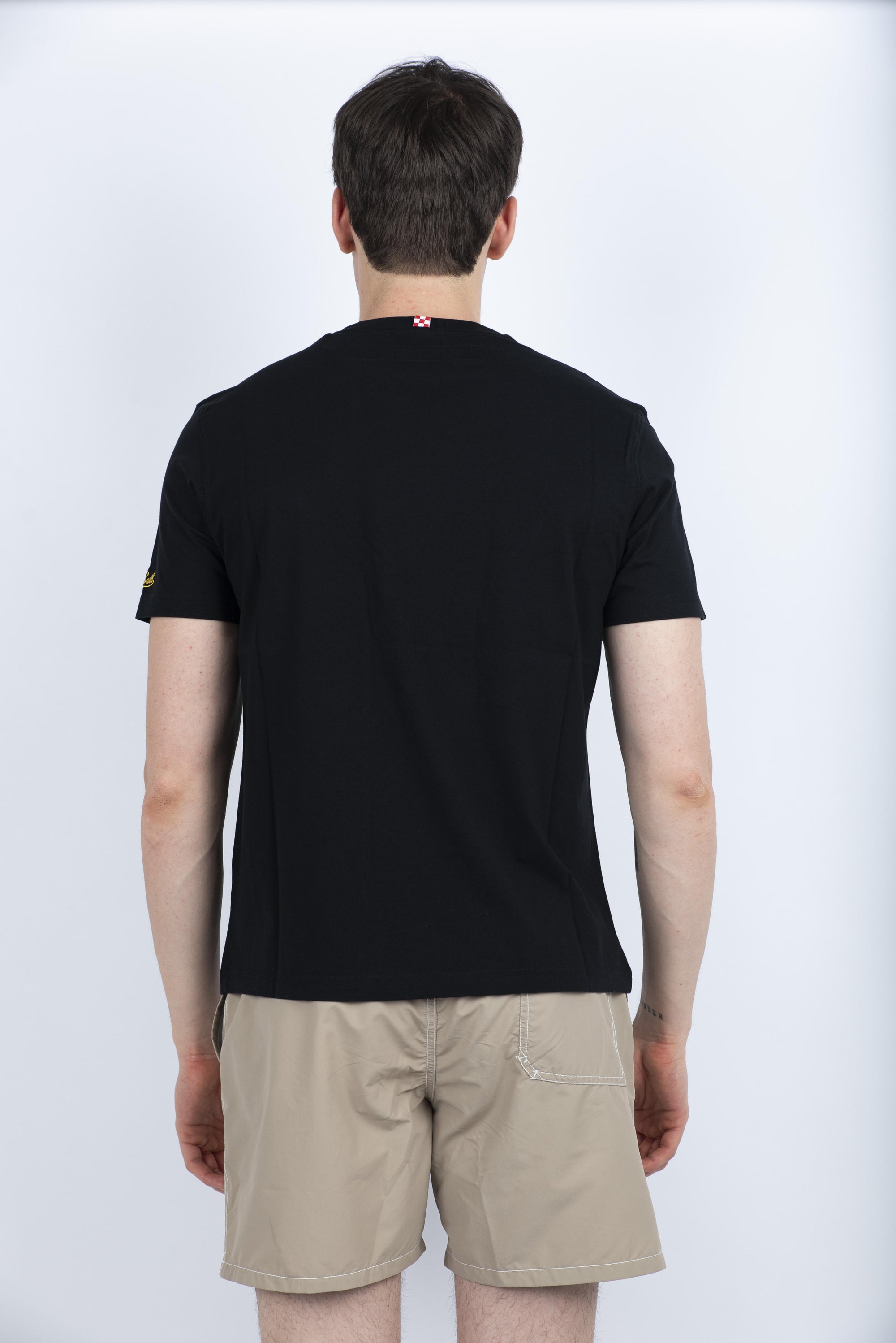 T-shirt Man in cotone con ricamo Special Edition TSHM001 02693H MC2 SAINT BARTH