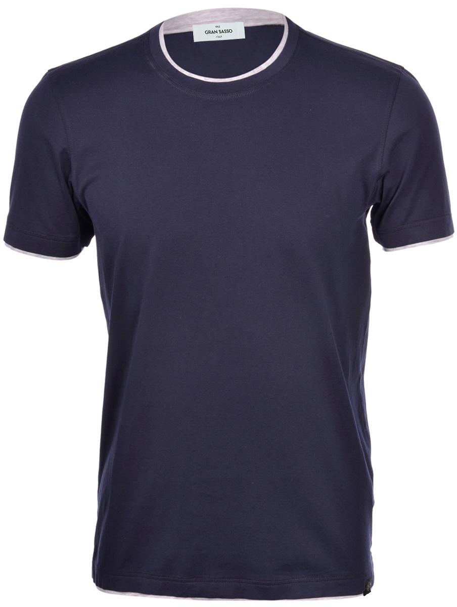 T-shirt con profili navy 60123/73710 590 GRAN SASSO