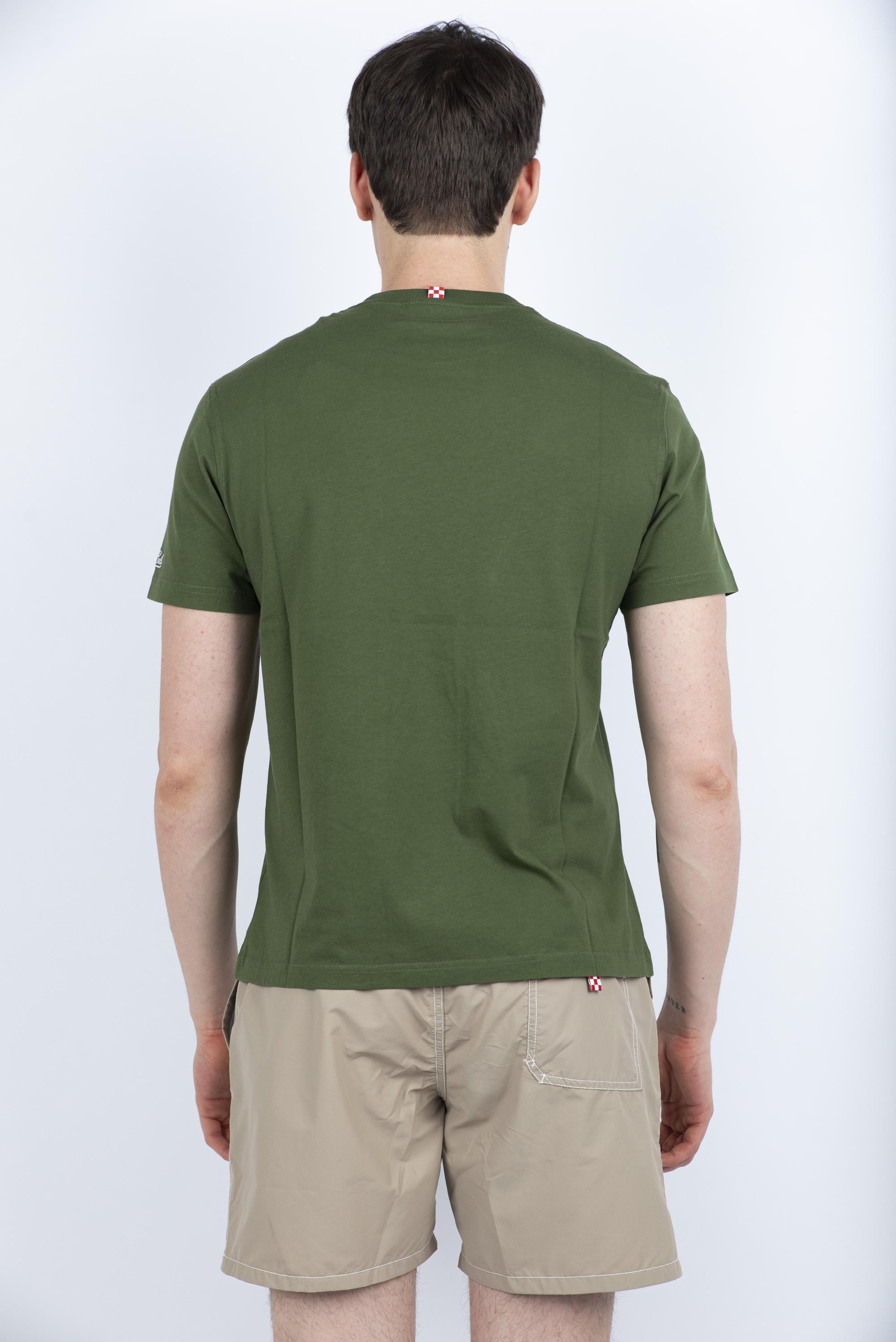 T-shirt Man in cotone con ricamo Special Edition TSHM001 02694H MC2 SAINT BARTH