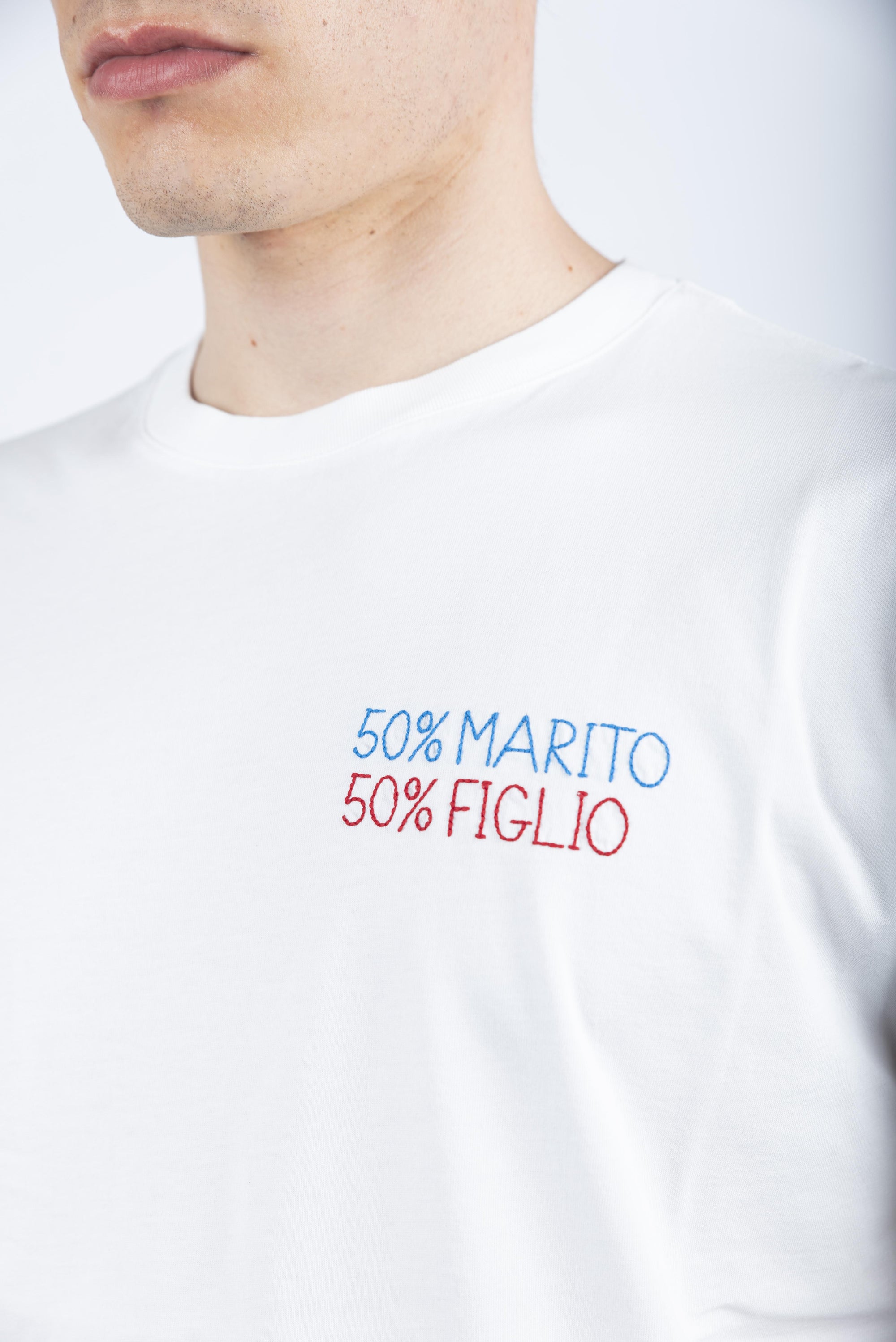 T-shirt Portofino in jersey di cotone Classic Fit con ricamo POT0001 05275H MC2 SAINT BARTH
