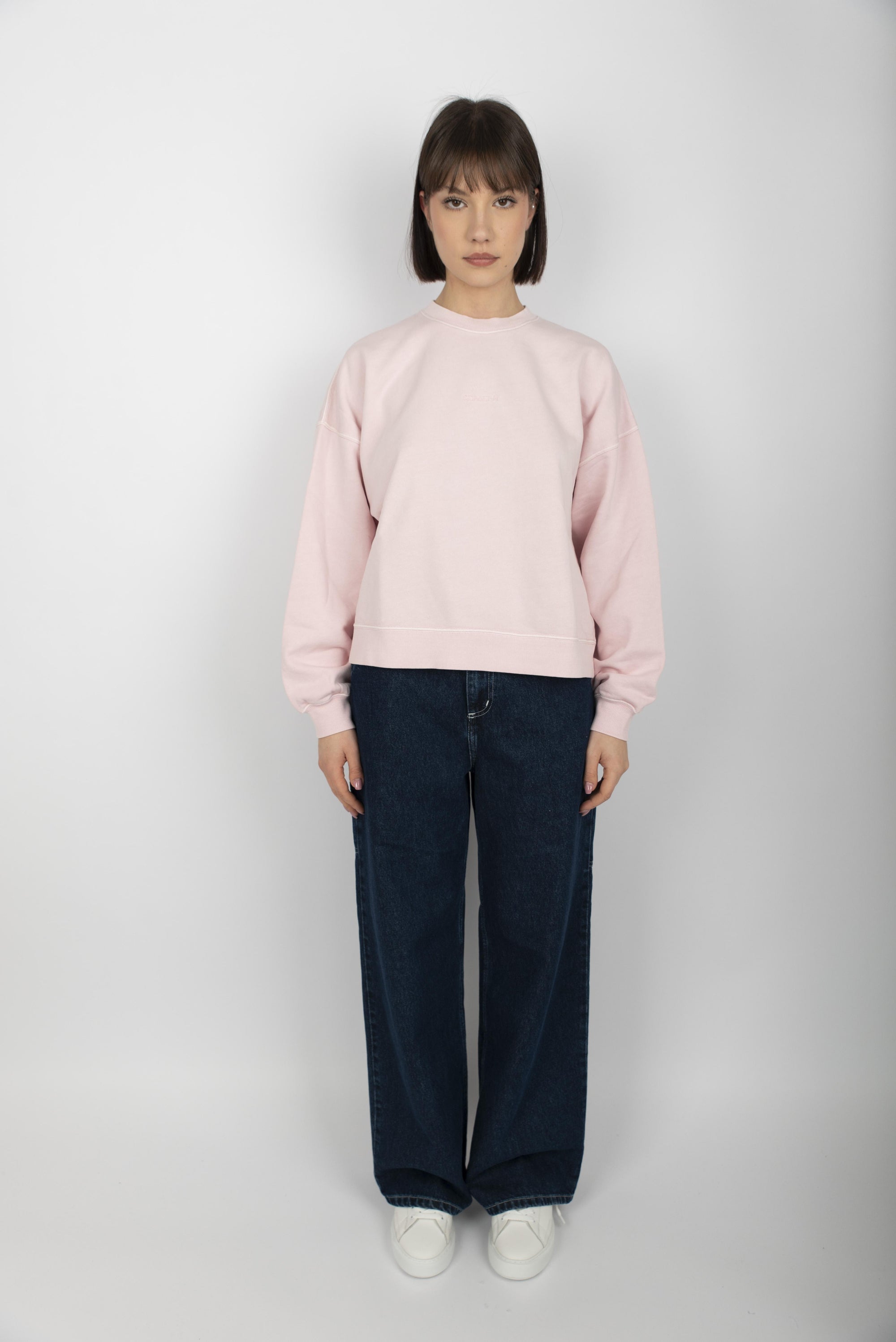 Felpa Women's Benton Sweatshirt air pink garment dyed I034511 2P7GD CARHARTT WIP