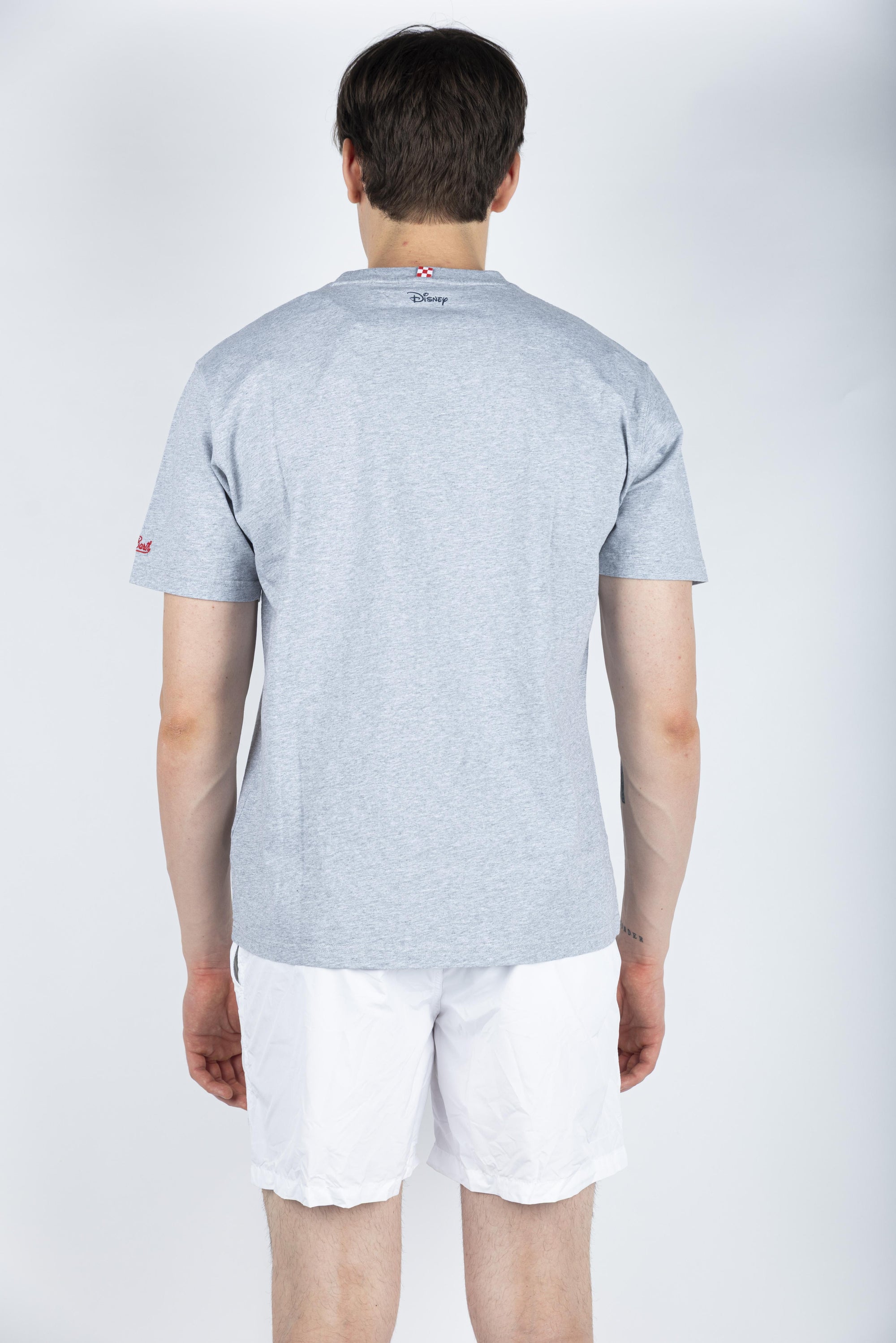 T-shirt in cotone con ricamo St. Barth Cross rich grigio Special Edition TSHM001 02913H MC2 SAINT BARTH