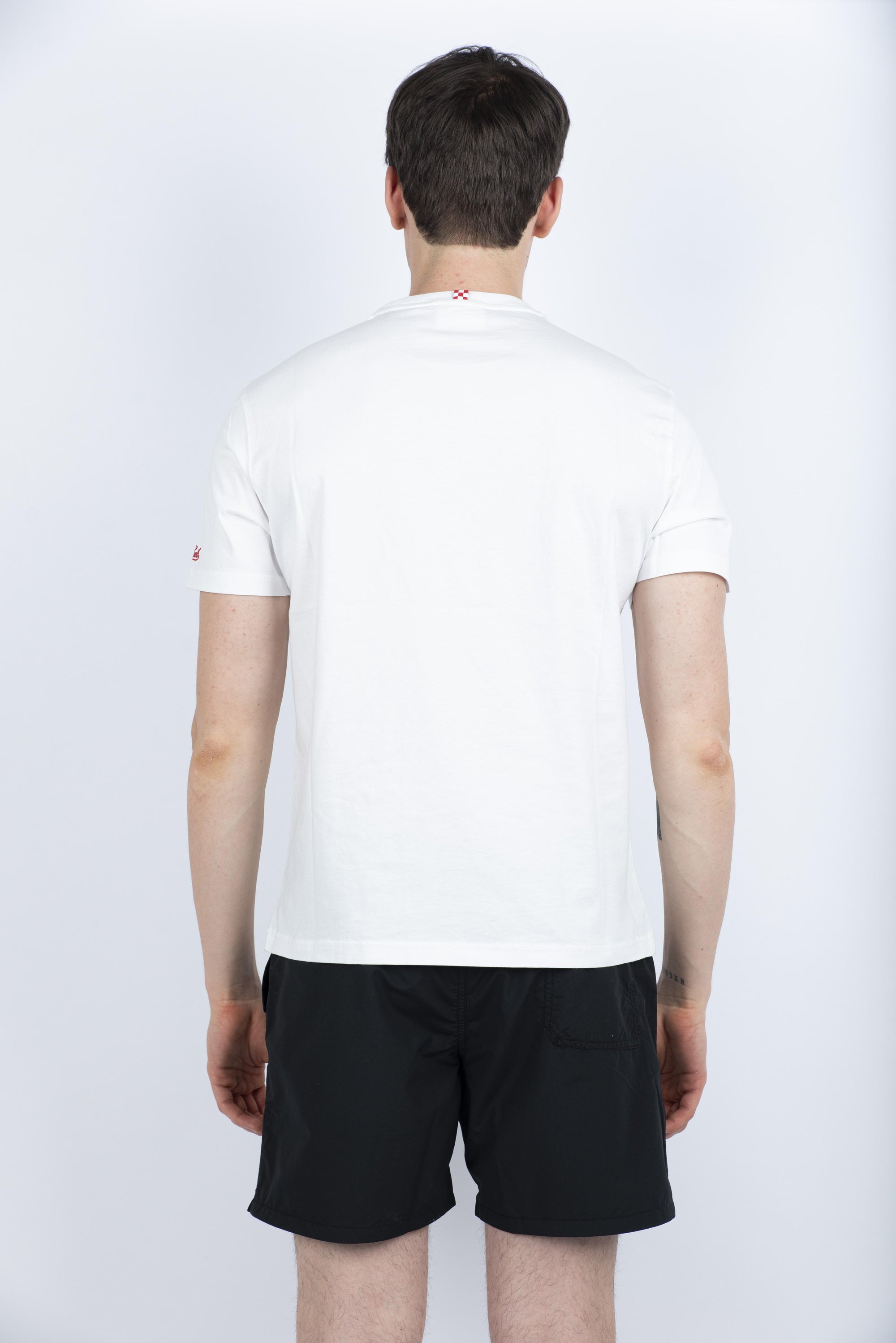 T-shirt Man in cotone con ricamo Special Edition TSHM001 02704H MC2 SAINT BARTH