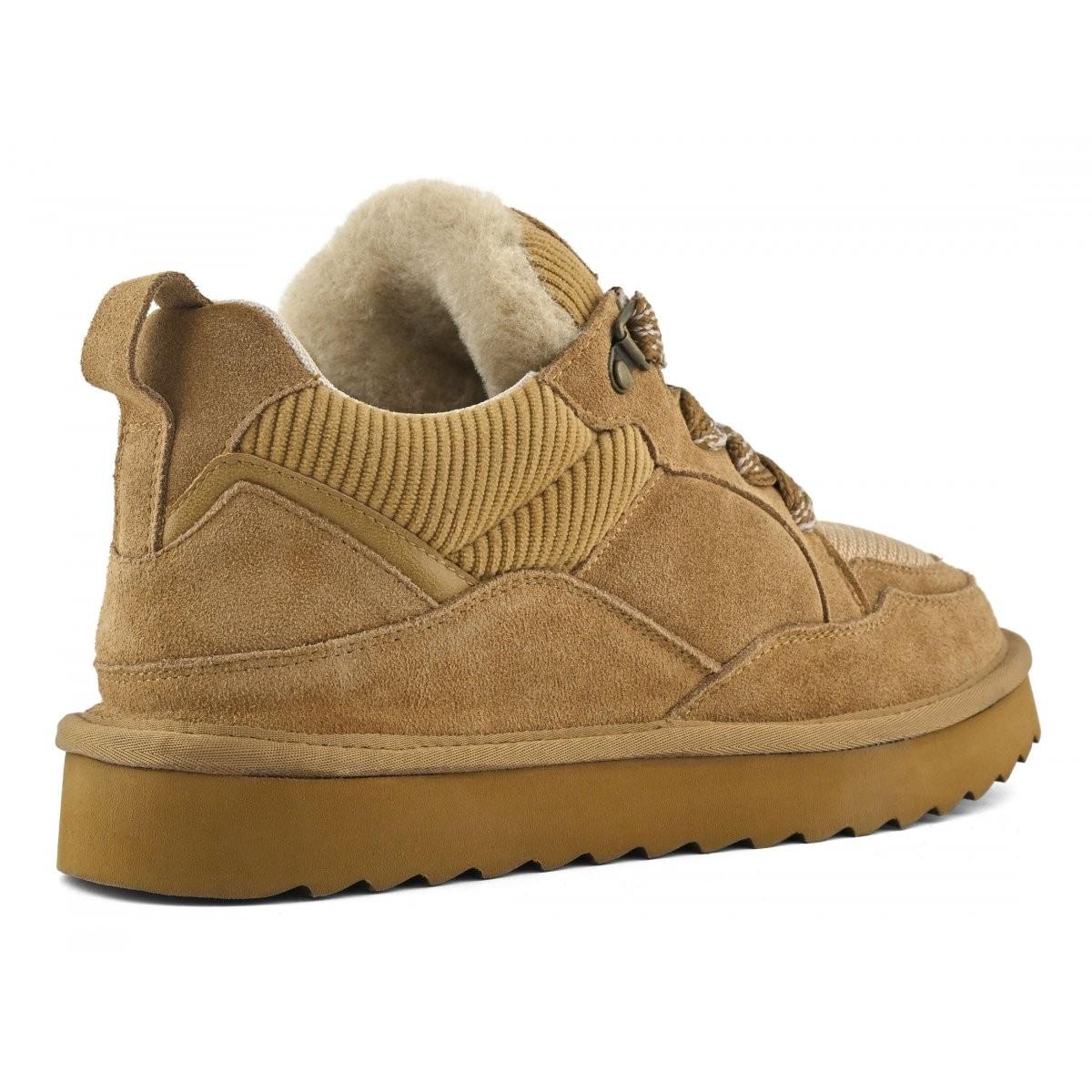 Sneaker in pelle scamosciata con lacci maxi HCYW261 TAN COLORS OF CALIFORNIA
