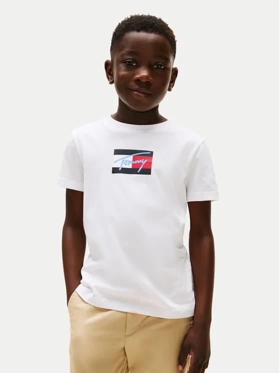 T-shirt con logo firma THKB0KB09725J YBR TOMMY HILFIGER