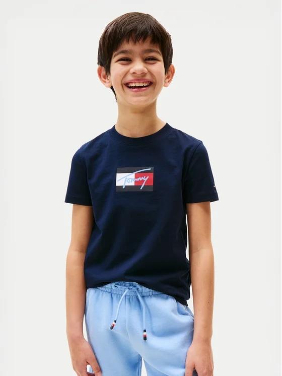 T-shirt con logo firma THKB0KB09725T C1G TOMMY HILFIGER