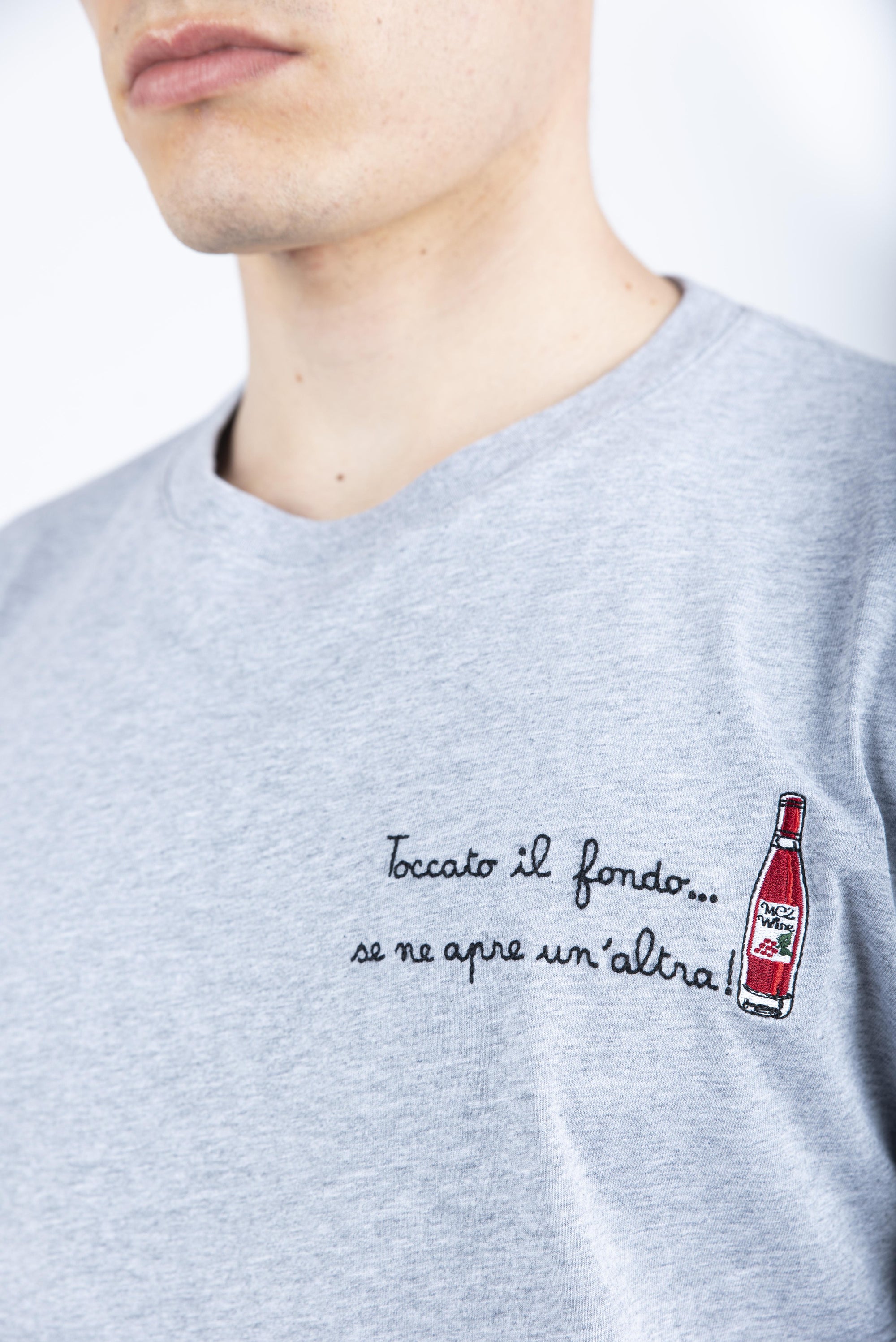 T-shirt Portofino in jersey di cotone Classic Fit con ricamo POT0001 05269H MC2 SAINT BARTH