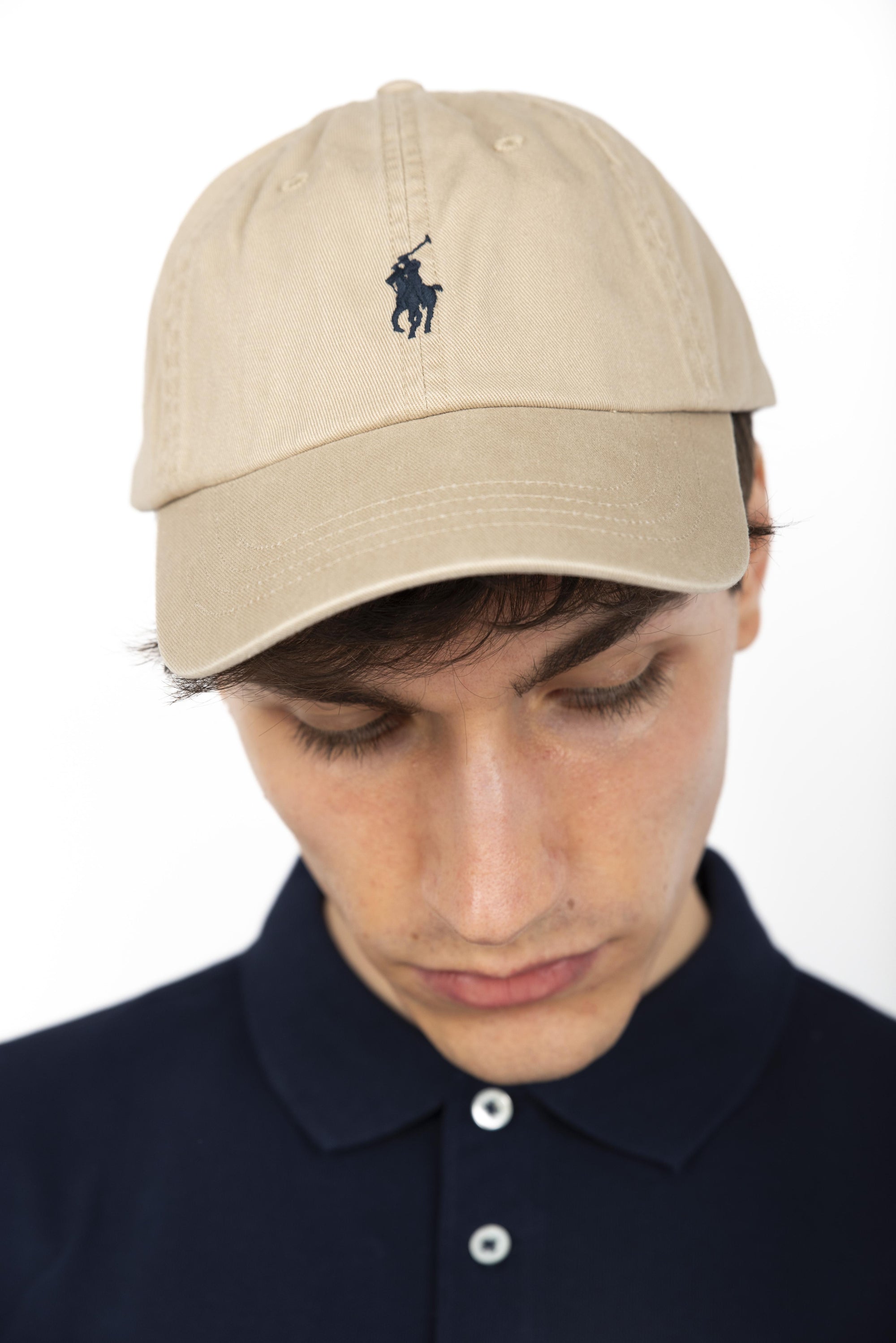 Cappellino da baseball in chino nubuck 710548524 005 POLO RALPH LAUREN