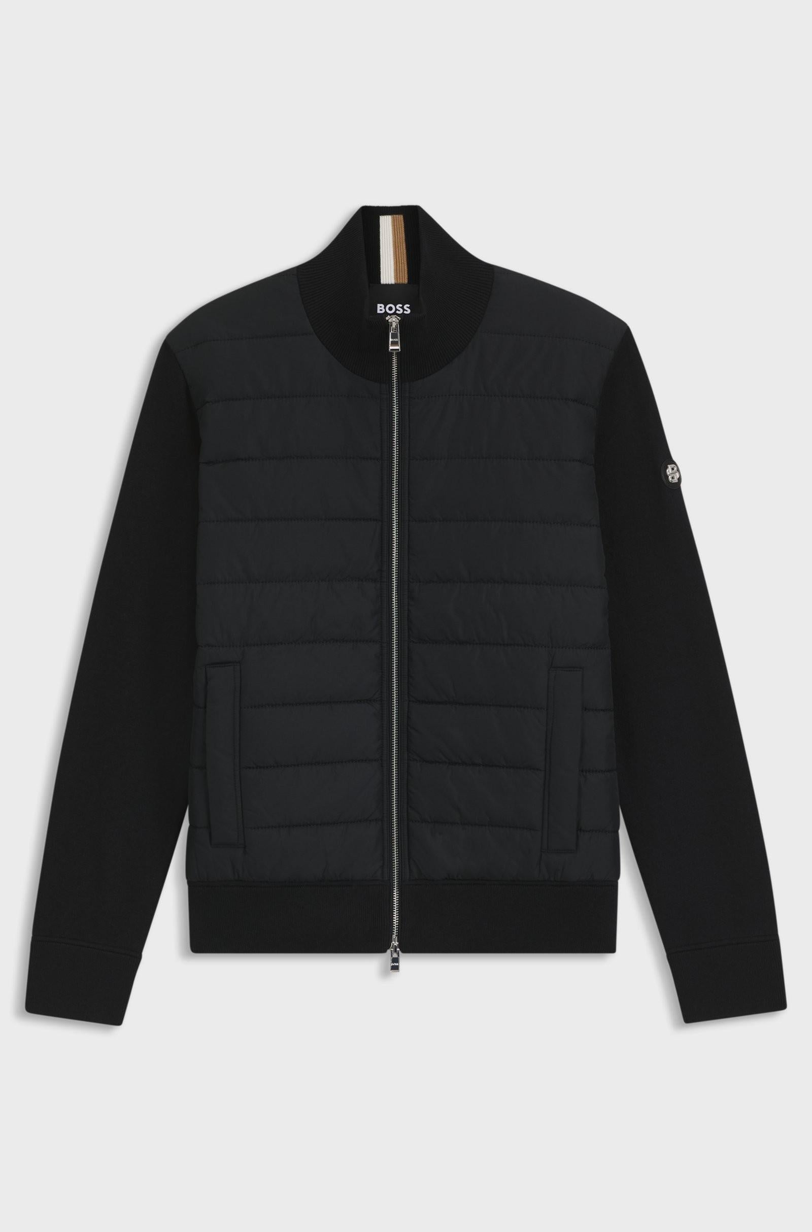 Giacca in materiali misti con pannello anteriore imbottito 50549991 001 BOSS