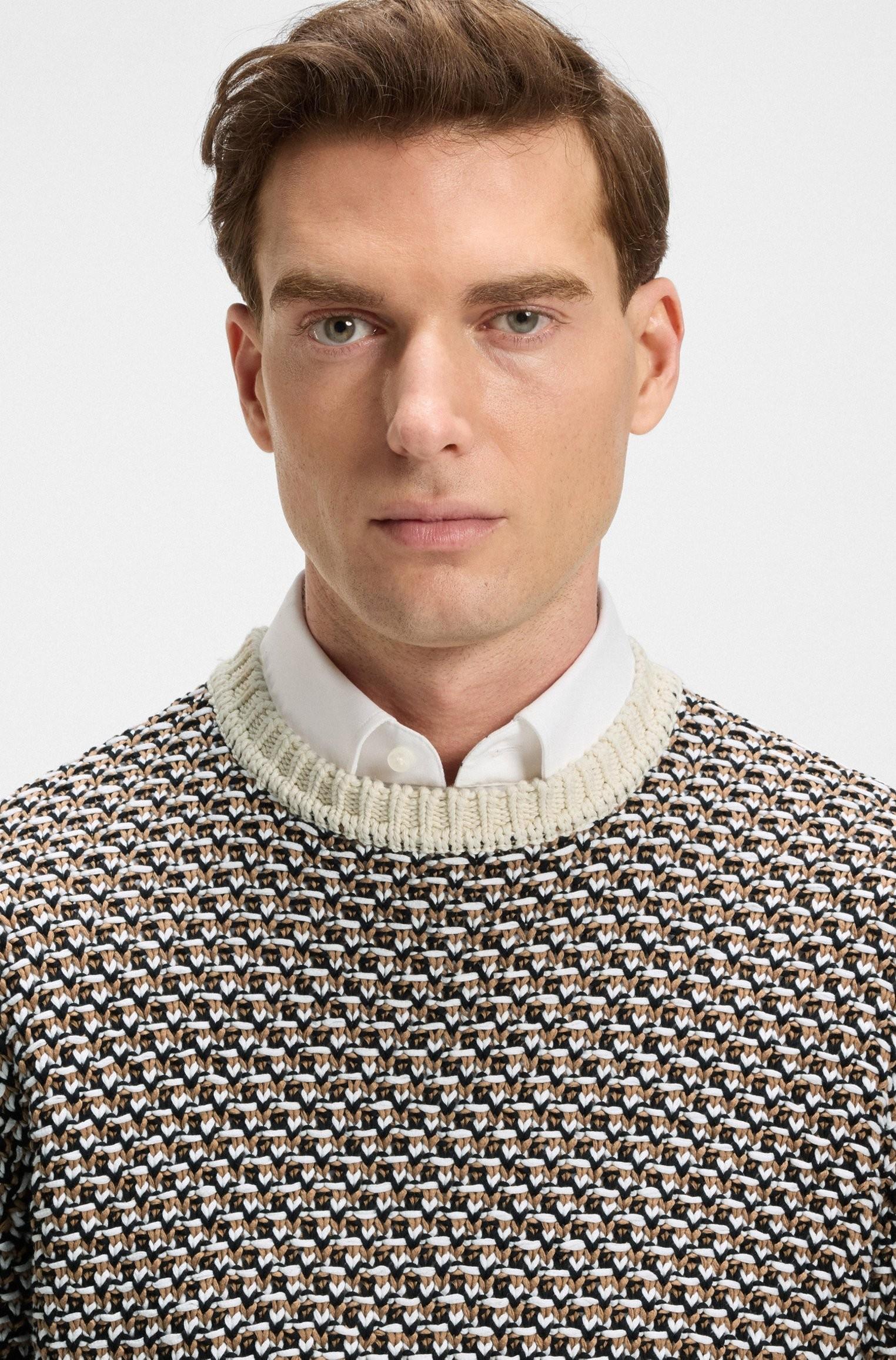 Maglione in cotone con una lavorazione pregiata 50543159 131 BOSS