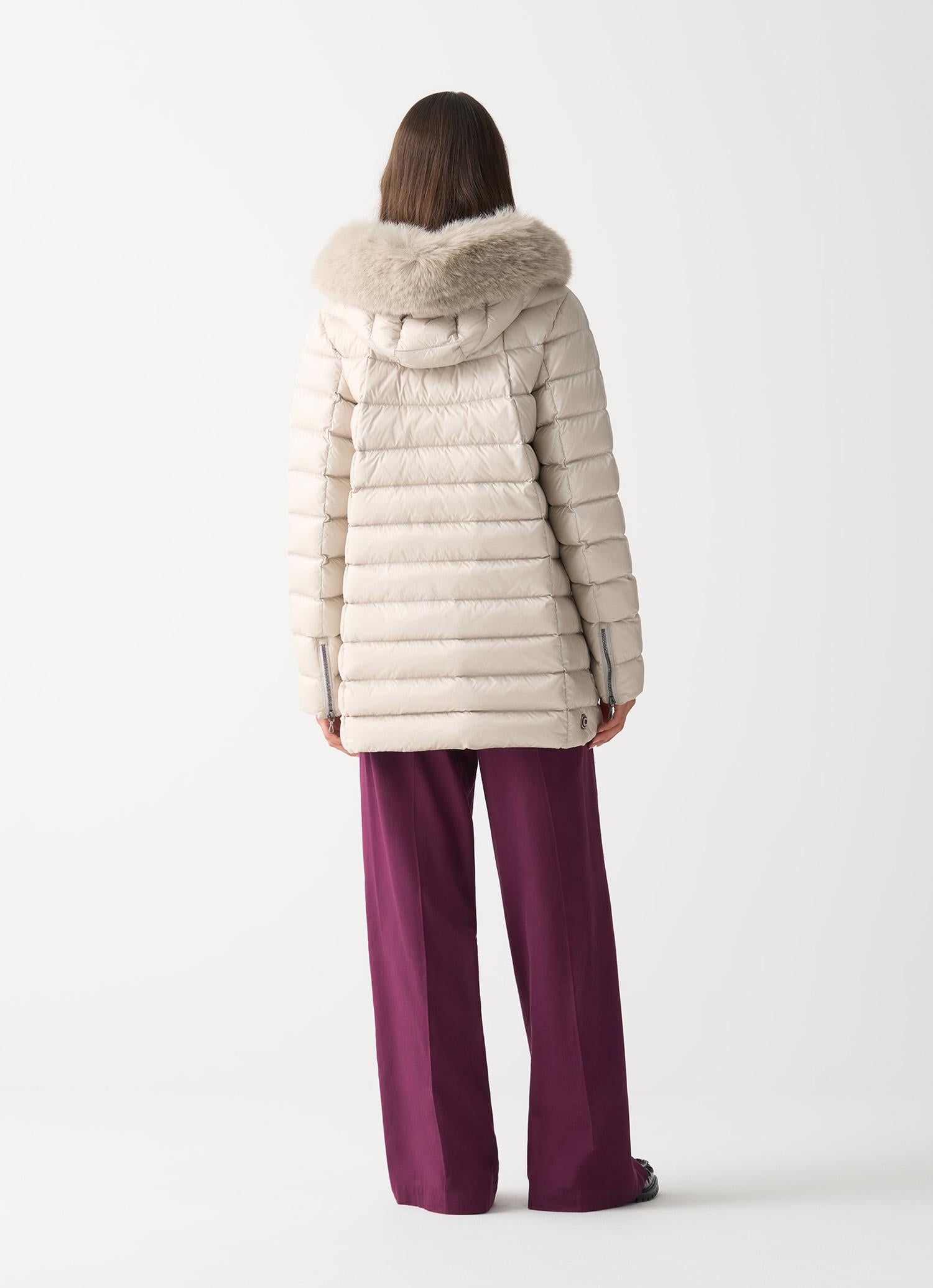 Piumino a trapezio con pelliccia 2233E2YO 16 COLMAR