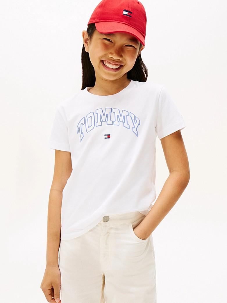 T-shirt Varsity con logo in rasatello KG0KG08806T YBR TOMMY HILFIGER