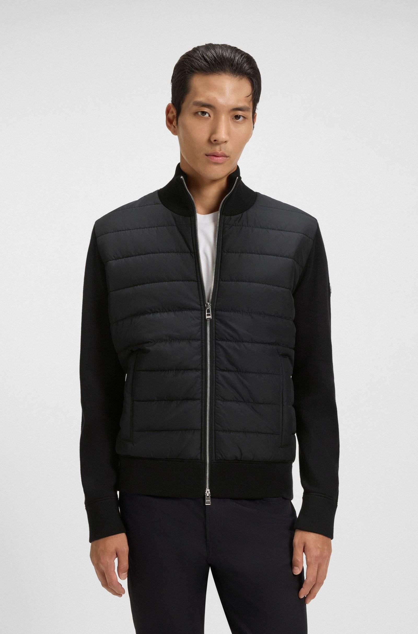 Giacca in materiali misti con pannello anteriore imbottito 50549991 001 BOSS