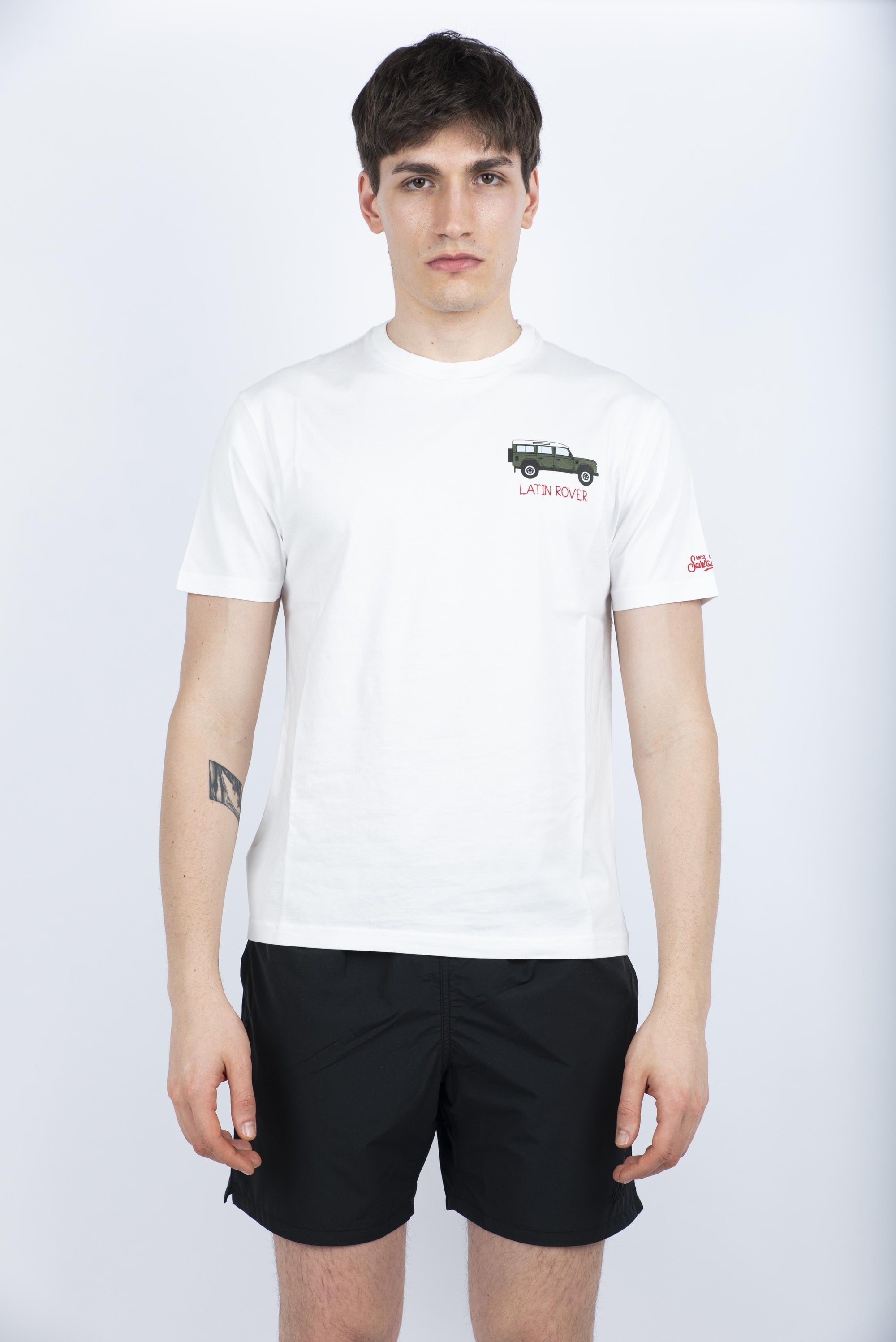 T-shirt Man in cotone con ricamo Special Edition TSHM001 02704H MC2 SAINT BARTH