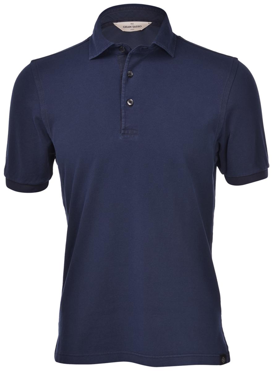 Polo piquet vintage collo francese navy 60118/79017 598 GRAN SASSO