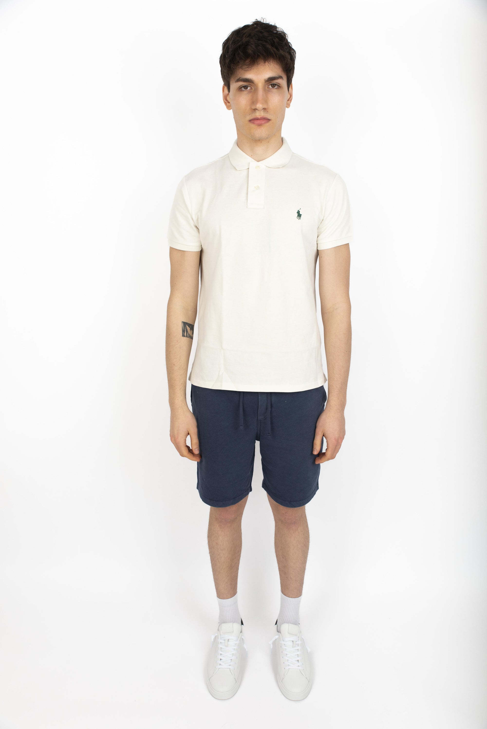 Polo crema in piqué Slim Fit 710680784 426 POLO RALPH LAUREN