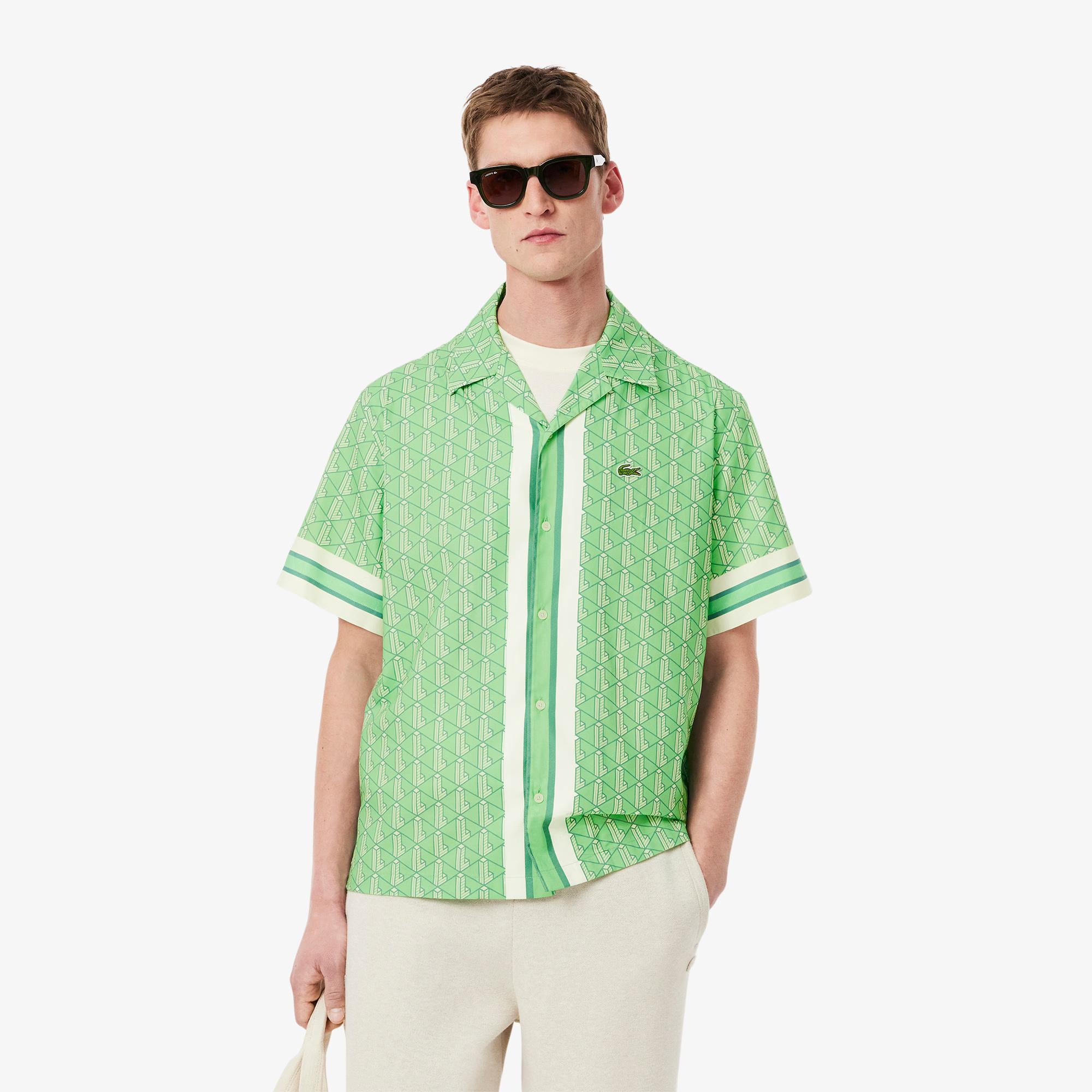 Camicia con monogramma CH9094 GIQ LACOSTE