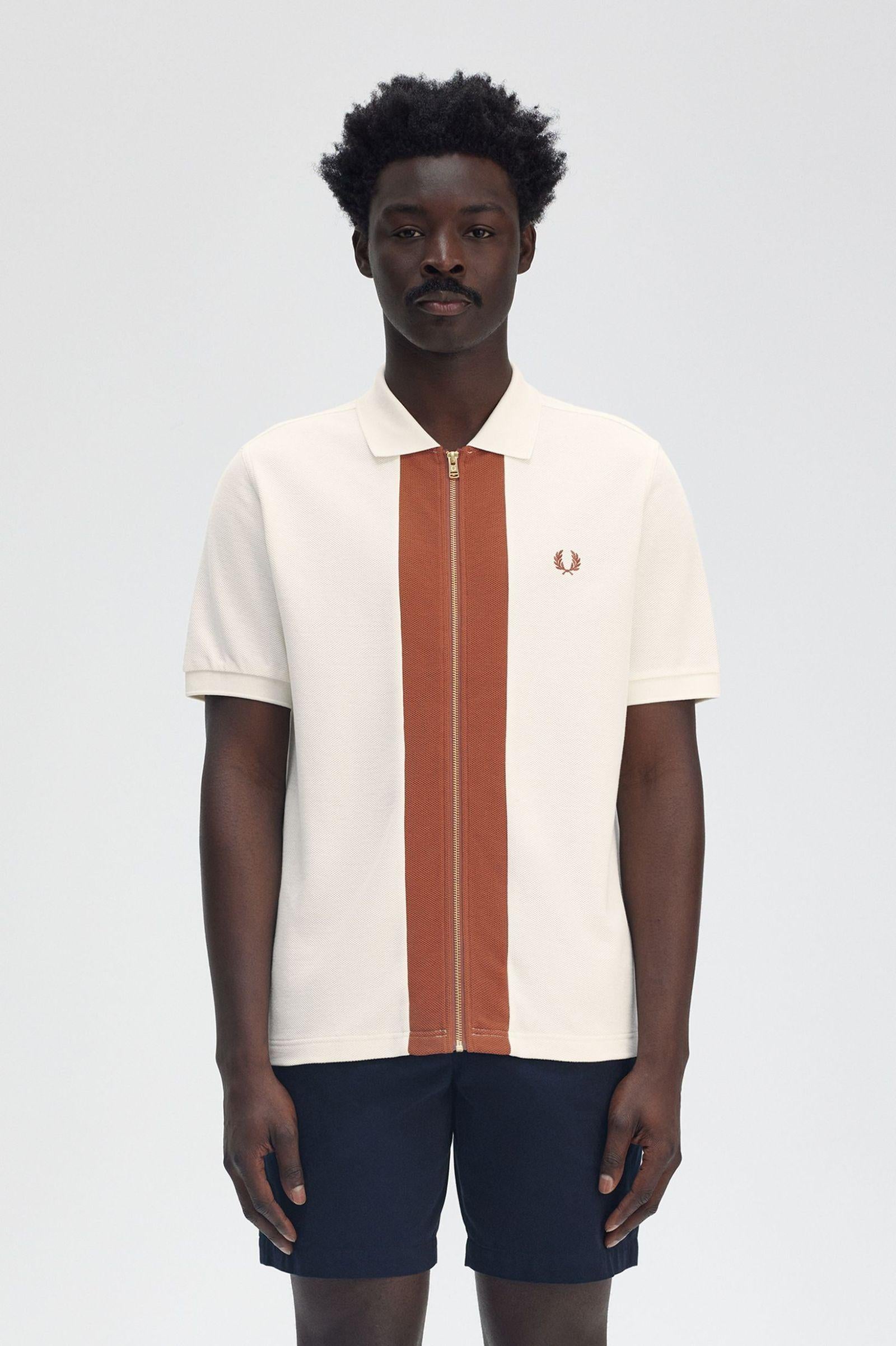 Polo con zip intera M666153 760 FRED PERRY