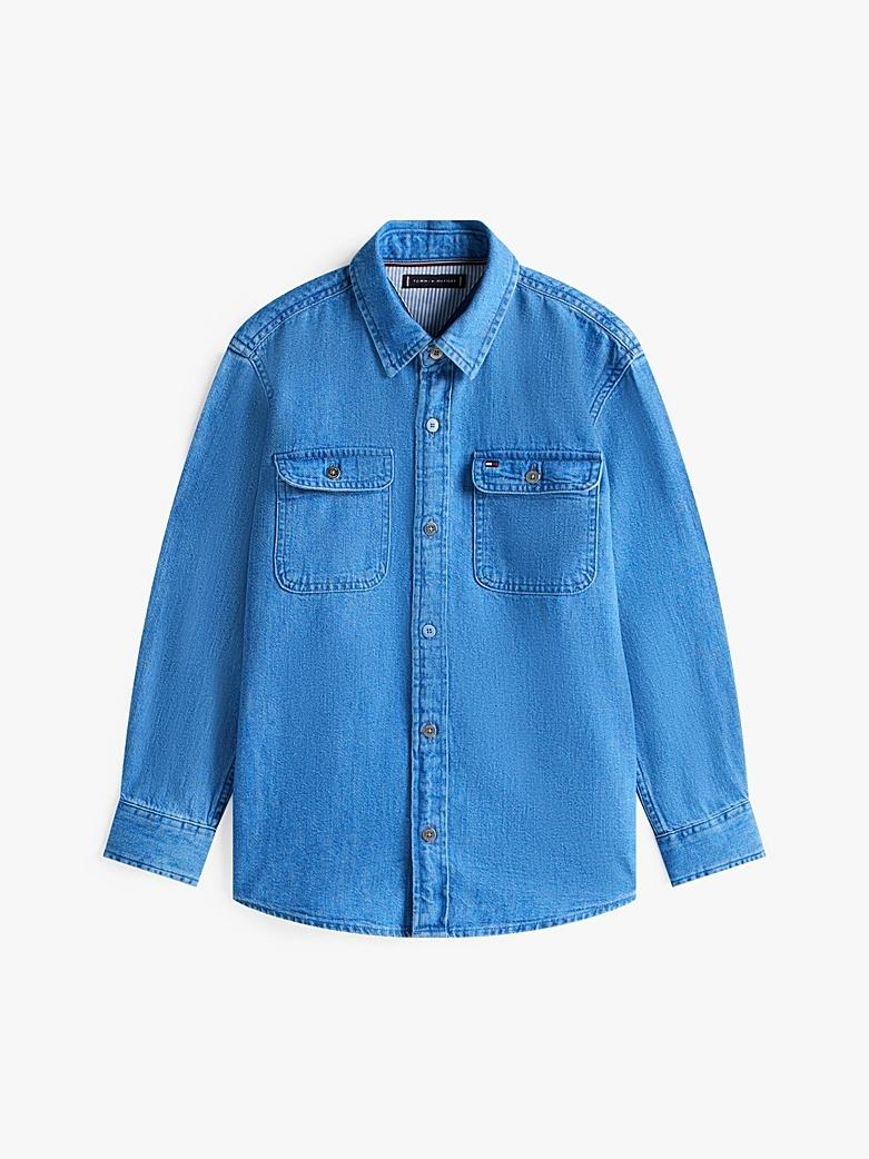 Camicia in denim mid wash THKB0KB09688T 1A4 TOMMY HILFIGER