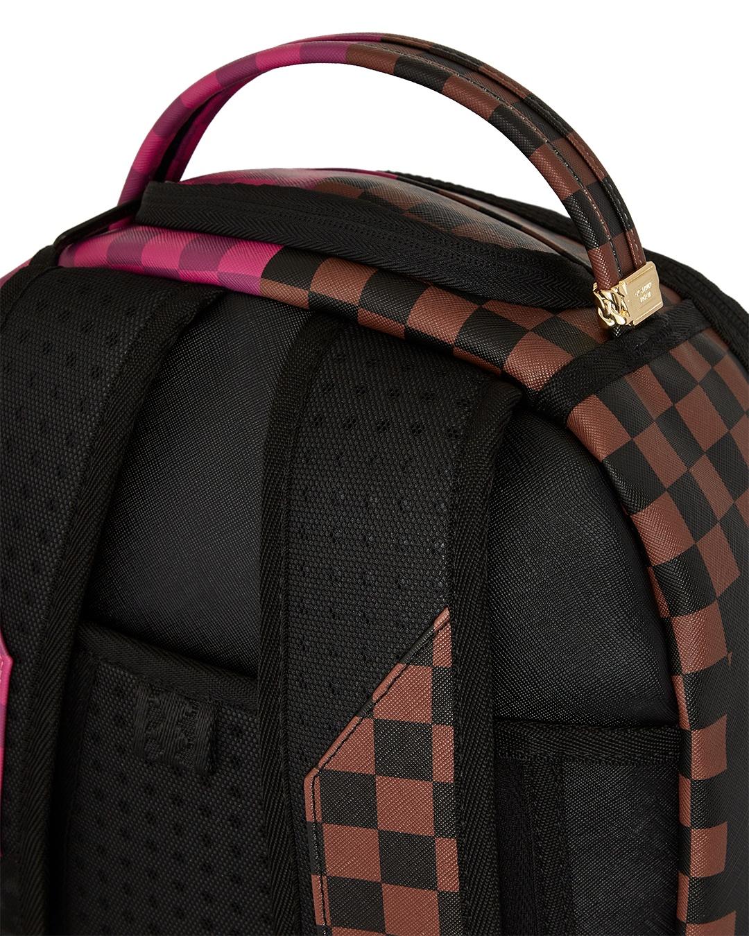Zaino split sip pink check 910B6286 NSZ SPRAYGROUND