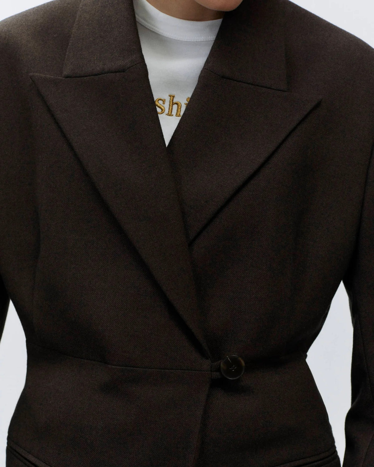 Blazer oversize flanella 165828 CHOCO ALYSI CHOCOLAT 
