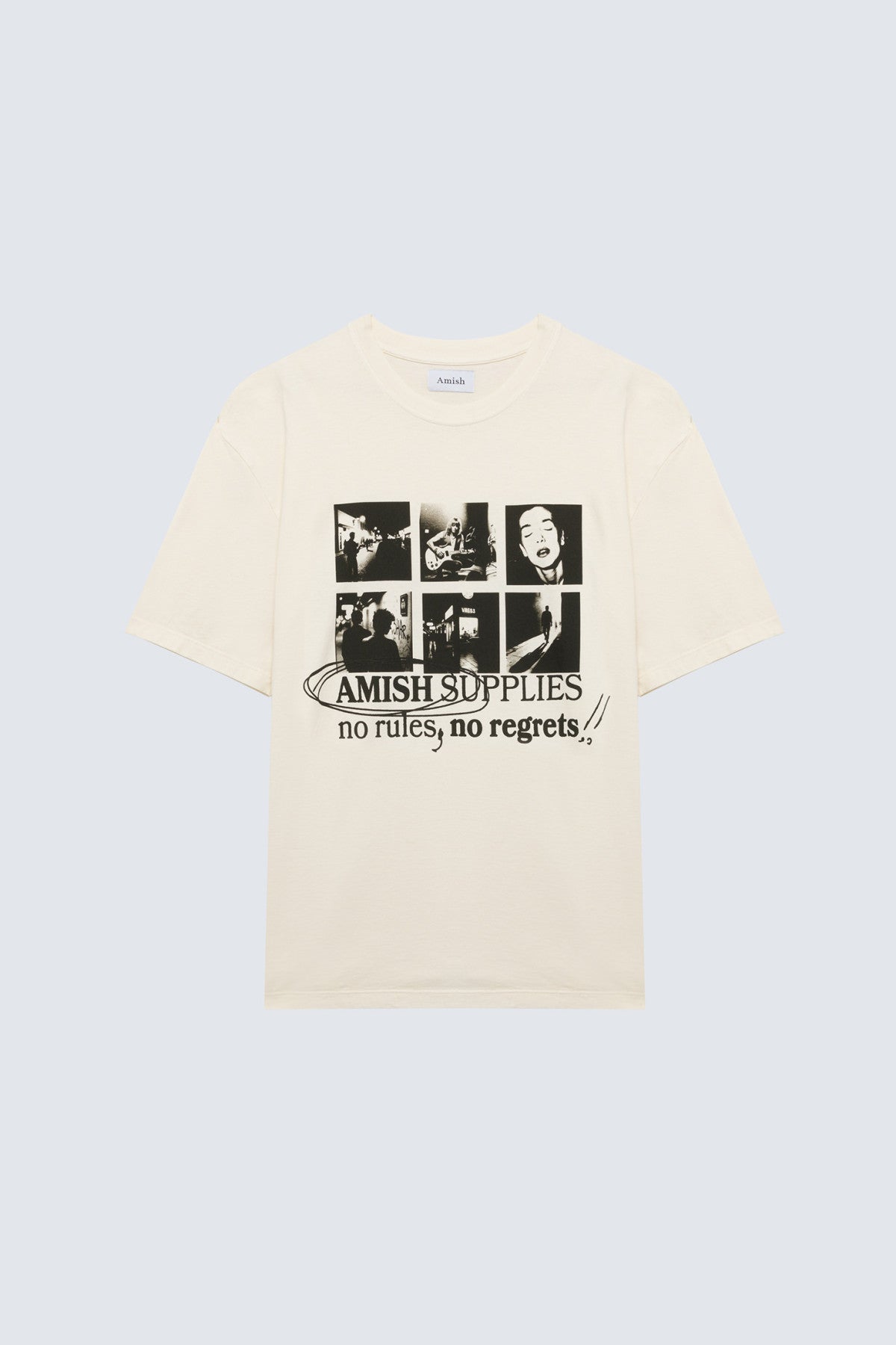 T-shirt girocollo senza regole print AMU146CN22XX C0069 AMISH 