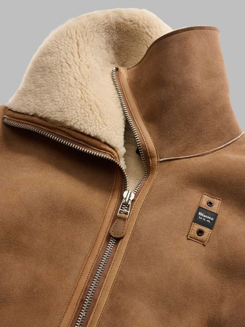 Giubbetto montone e nyllon imbottito Alhambra 25WBLDL01343 343 BLAUER 