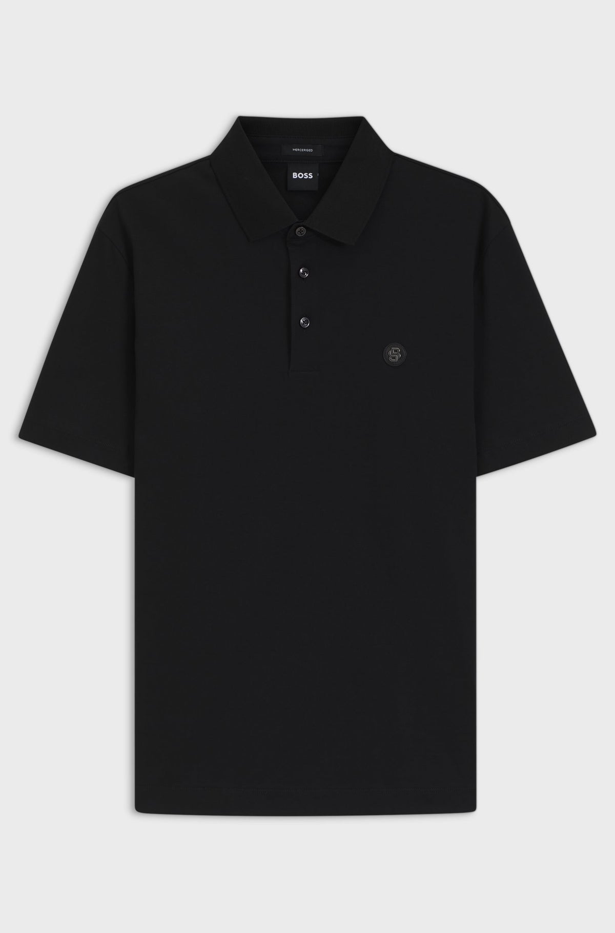 Polo in cotone mercerizzato con doppio monogramma 50520297 001 BOSS 
