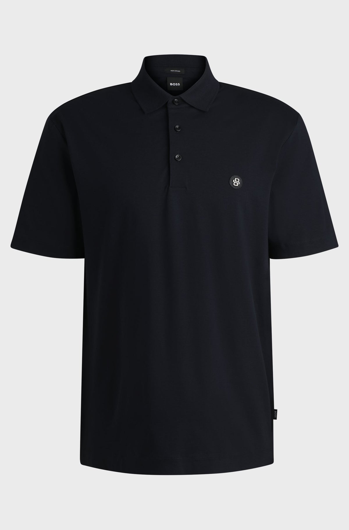 Polo in cotone mercerizzato con doppio monogramma 50520297 404 BOSS 