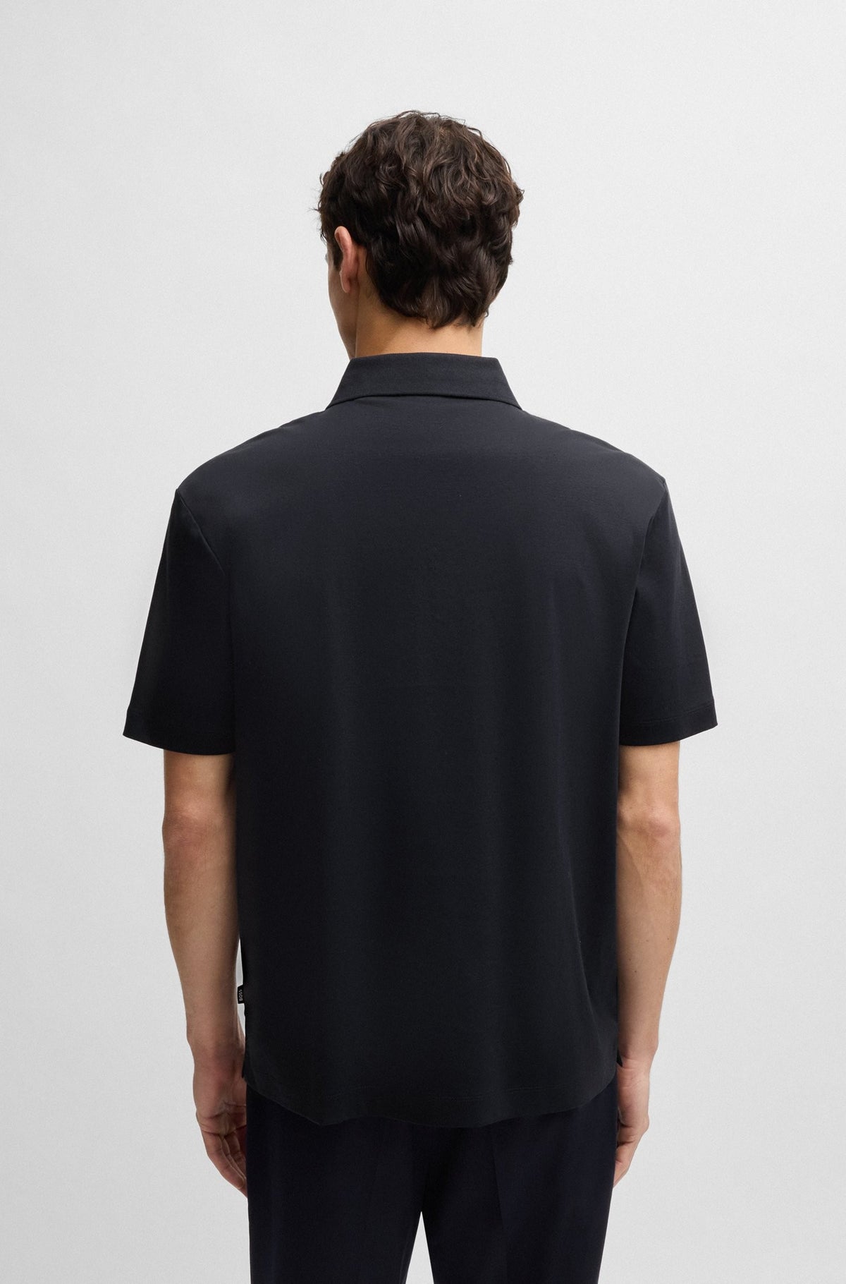 Polo in cotone mercerizzato con doppio monogramma 50520297 404 BOSS 
