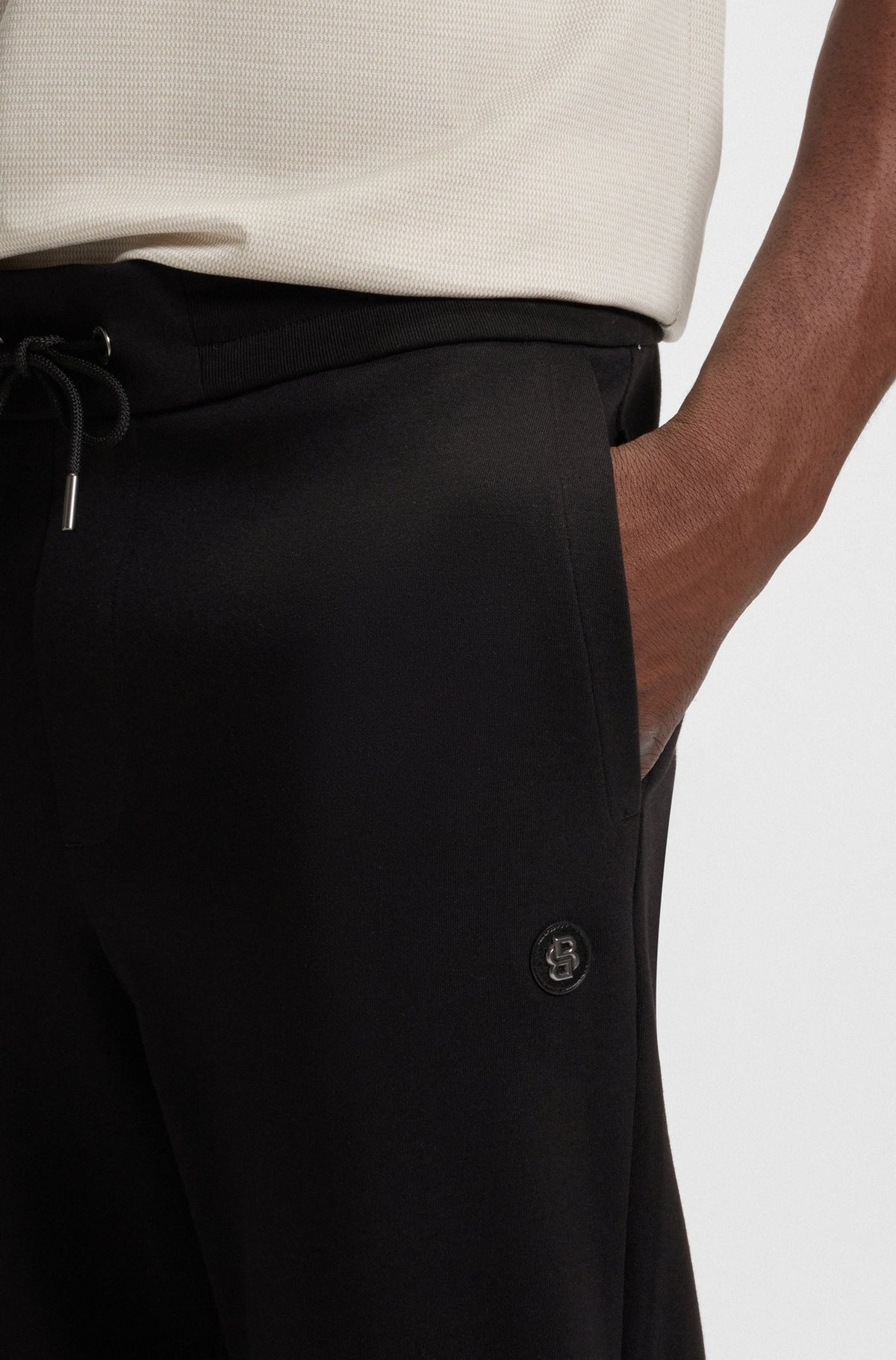 Pantaloni della tuta in misto cotone con monogramma Double B 50520322 001 BOSS 