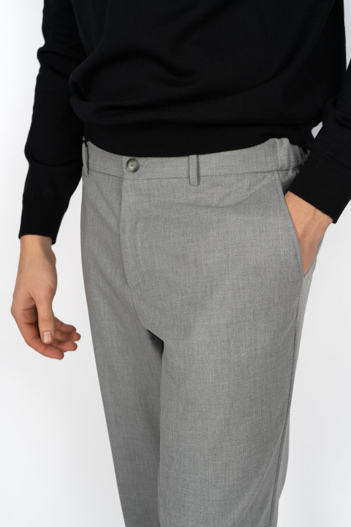 Pantaloni slim fit in tessuto stretch micro-fantasino 50539968 041 BOSS 