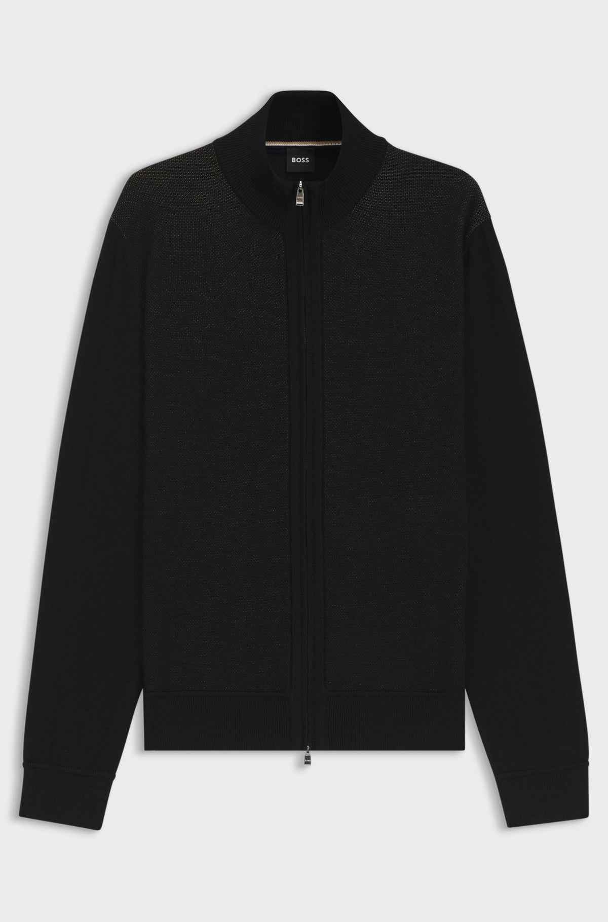 Cardigan in lana vergine con zip 50543153 001 BOSS 