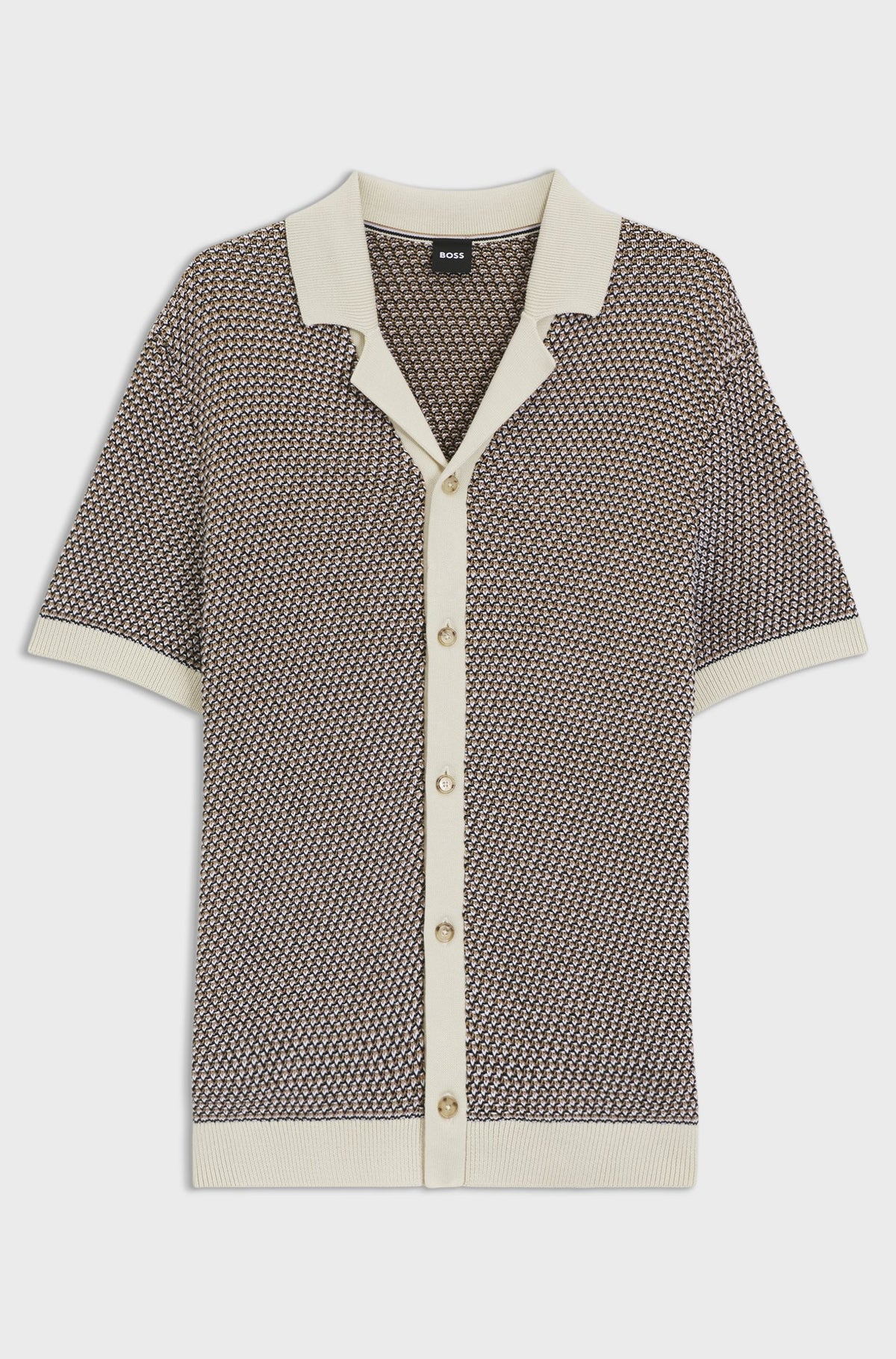 Cardigan in maglia regular fit in cotone 50543163 131 BOSS 