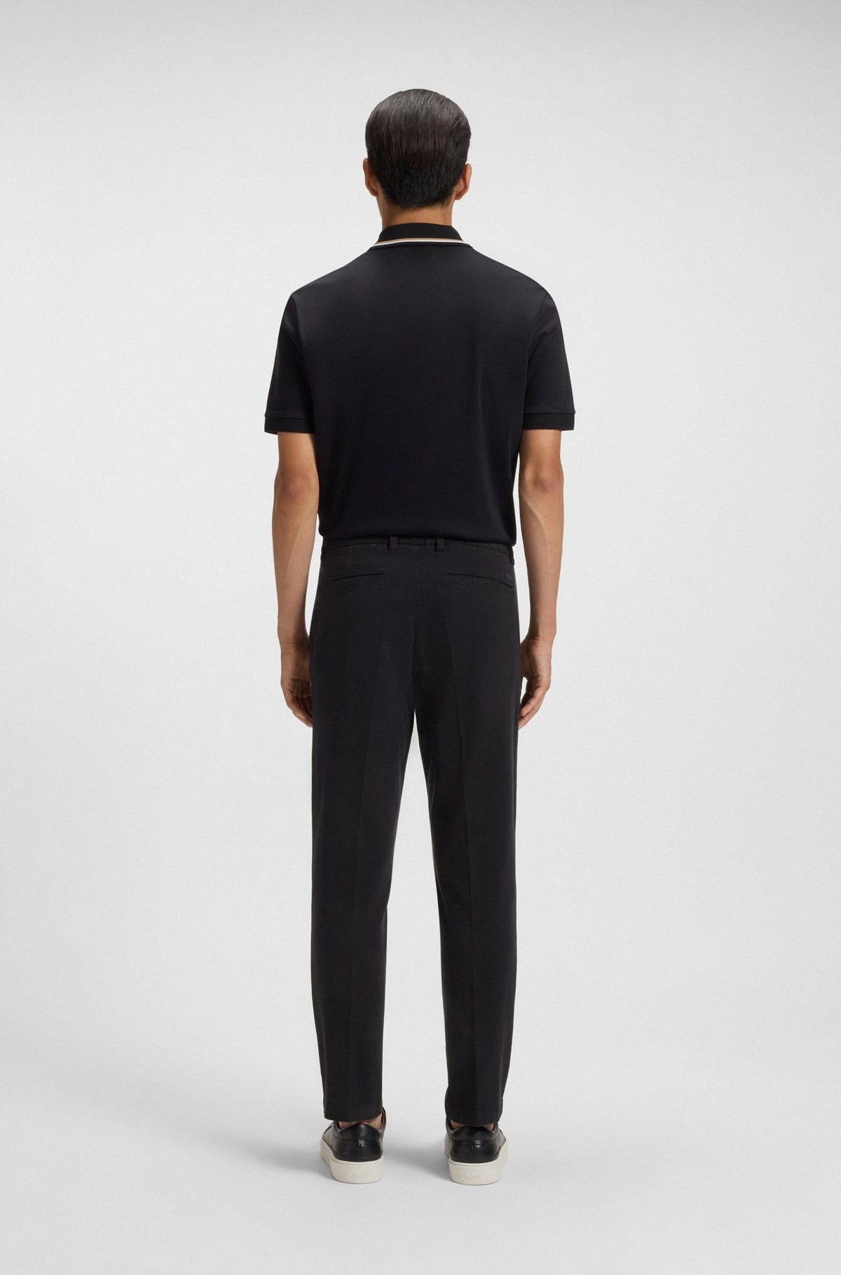 Pantaloni slim fit in gabardine di cotone elasticizzato 50543312 001 BOSS 