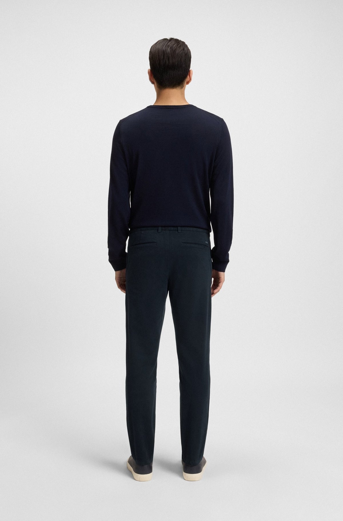 Pantaloni slim fit in gabardine di cotone elasticizzato 50543312 404 BOSS 