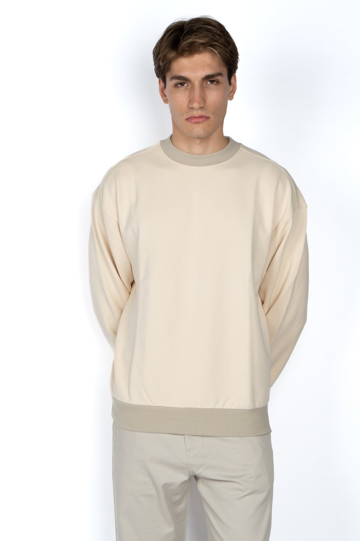 Felpa oversize in misto cotone 50543467 767 BOSS 