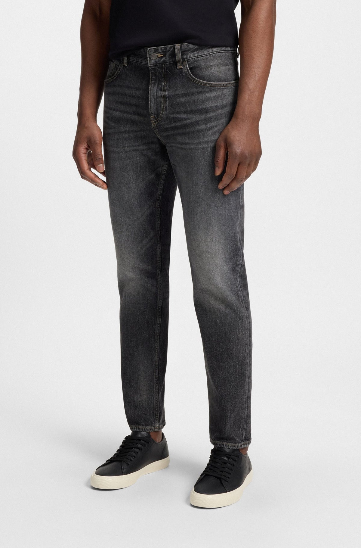 Jeans Maine regular fit in comodo denim elasticizzato grigio 50544884 019 BOSS 