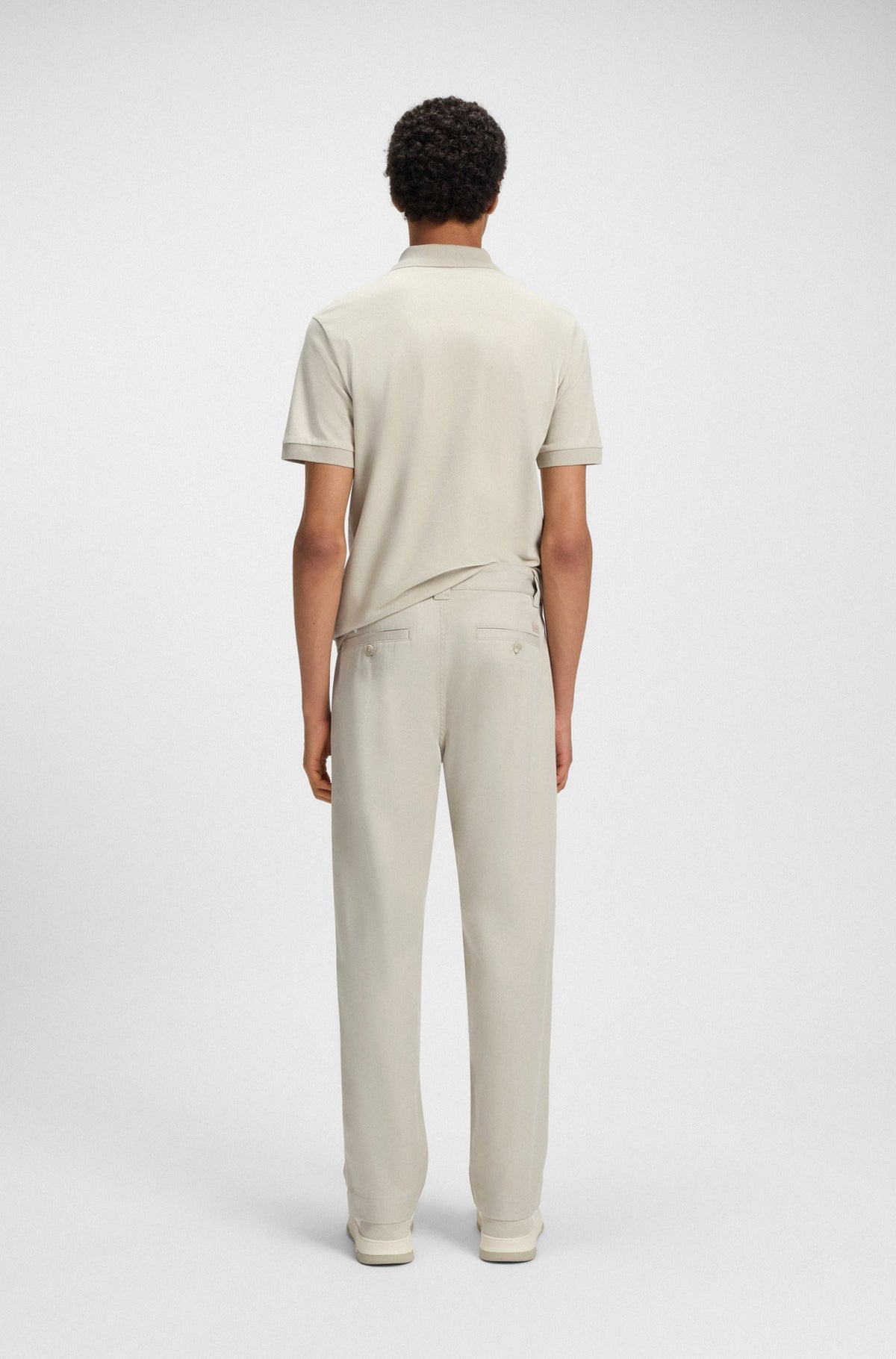 Pantaloni straight fit in twill di misto cotone 50545304 271 BOSS 