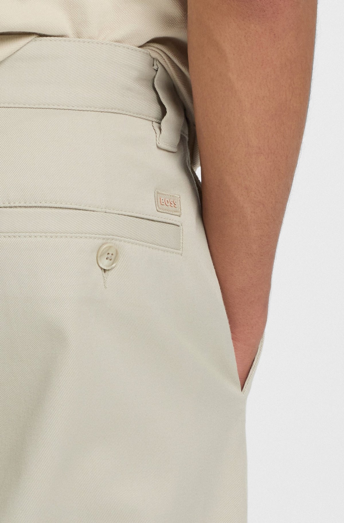 Pantaloni straight fit in twill di misto cotone 50545304 271 BOSS 
