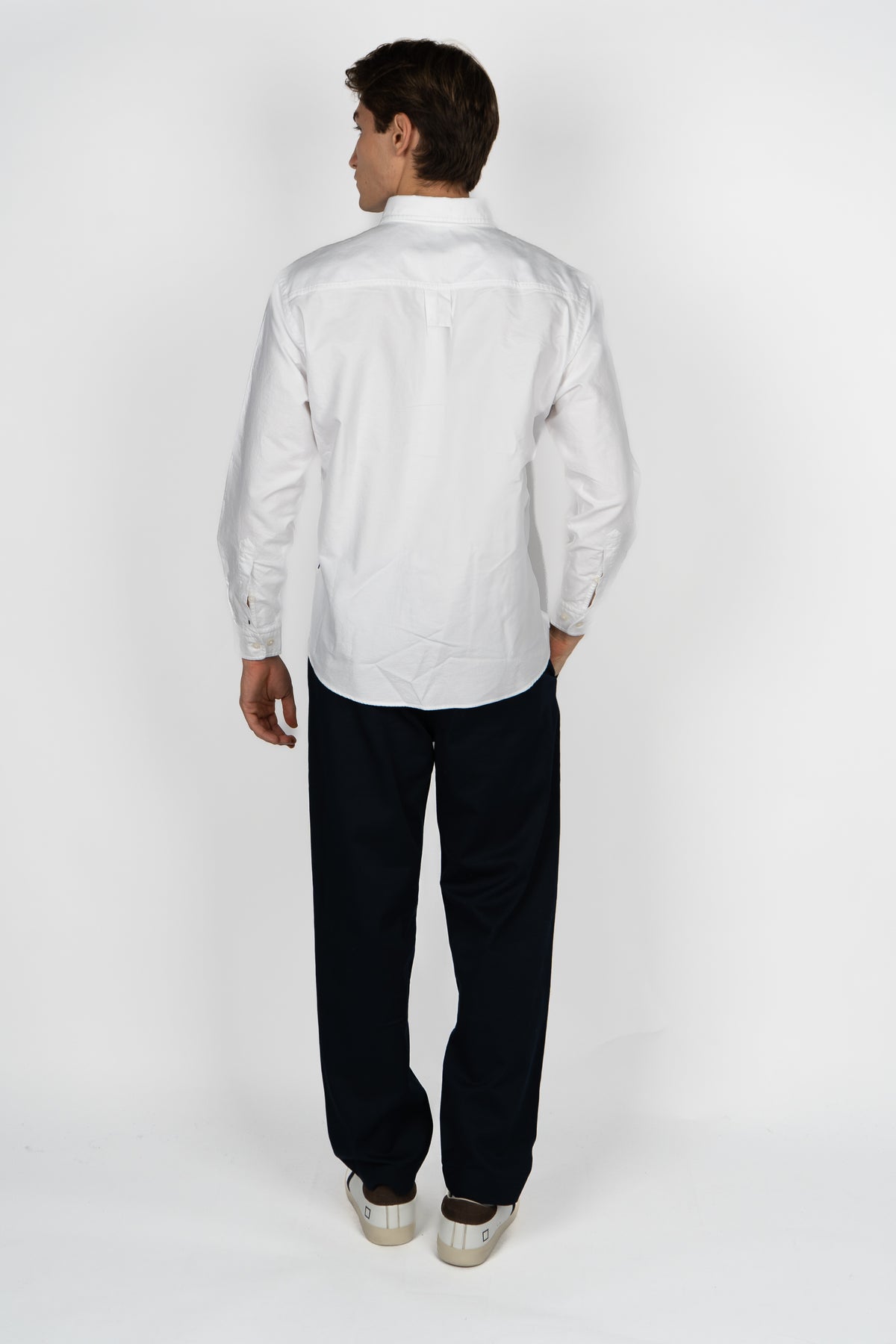 Pantaloni straight fit in twill di misto cotone 50545304 404 BOSS 