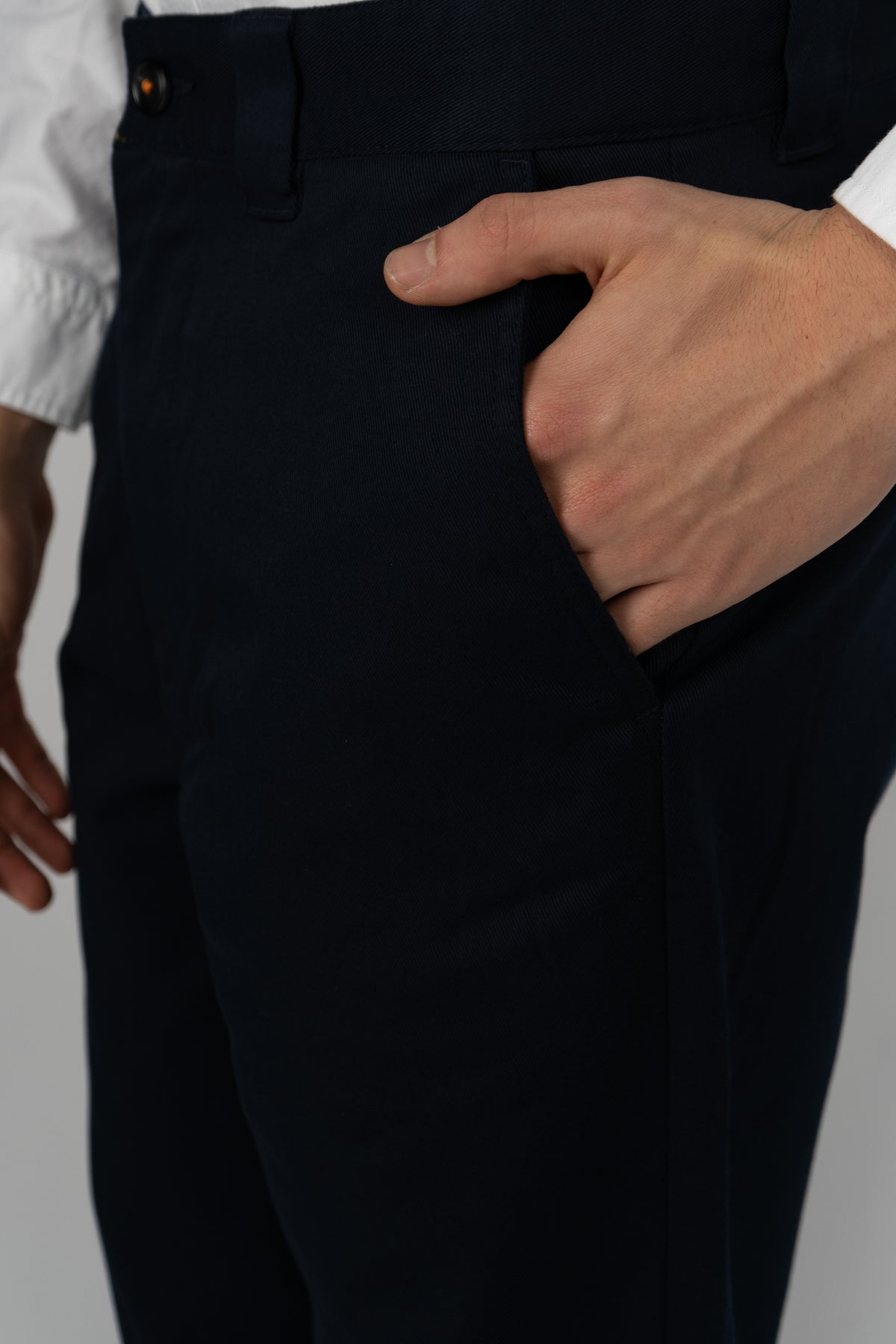 Pantaloni straight fit in twill di misto cotone 50545304 404 BOSS 